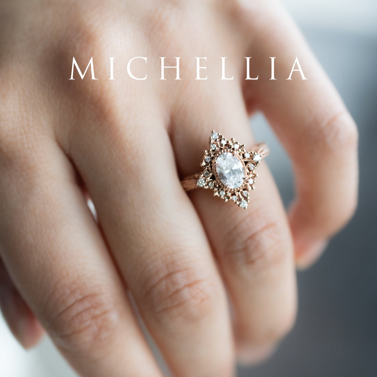 [Marietta] IGI Certified Diamond Belle Époque Oval Diamond Engagement Ring, One of A Kind