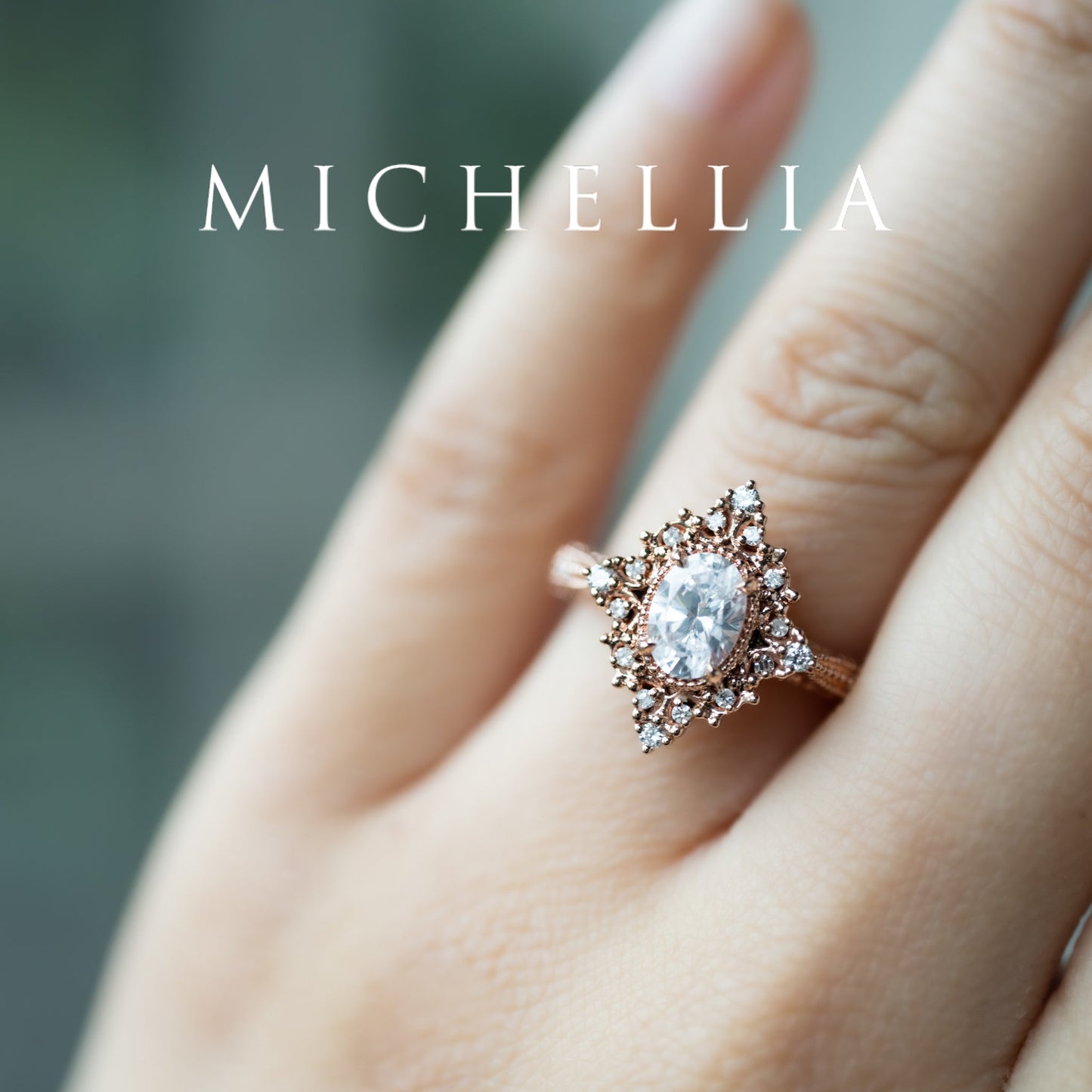 [Marietta] IGI Certified Diamond Belle Époque Oval Diamond Engagement Ring, One of A Kind