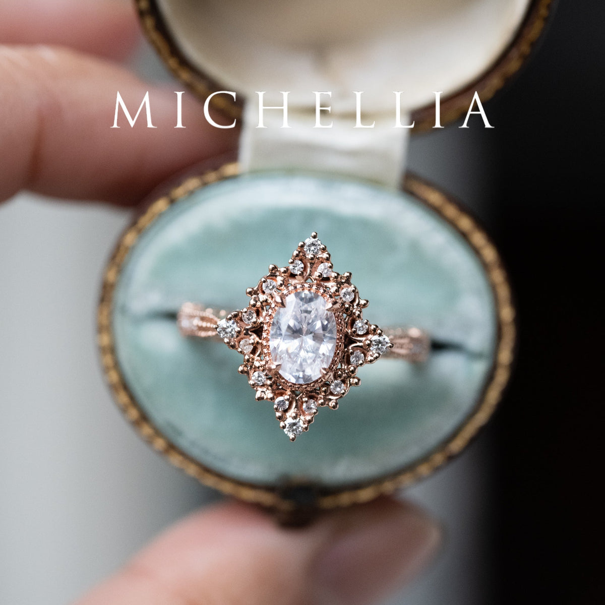[Marietta] IGI Certified Diamond Belle Époque Oval Diamond Engagement Ring, One of A Kind