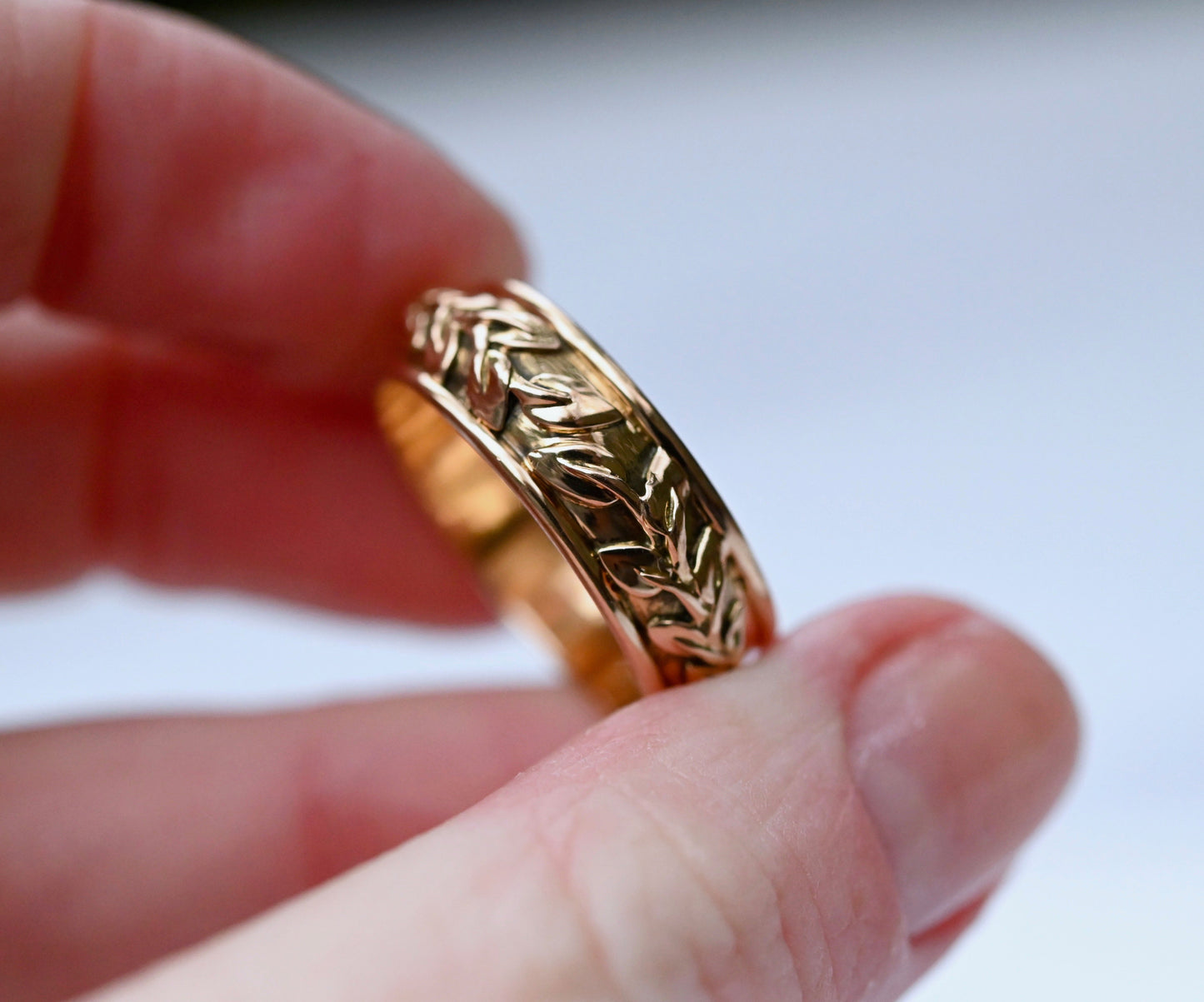 Vines 14k Gold Ring Band- Made to Order