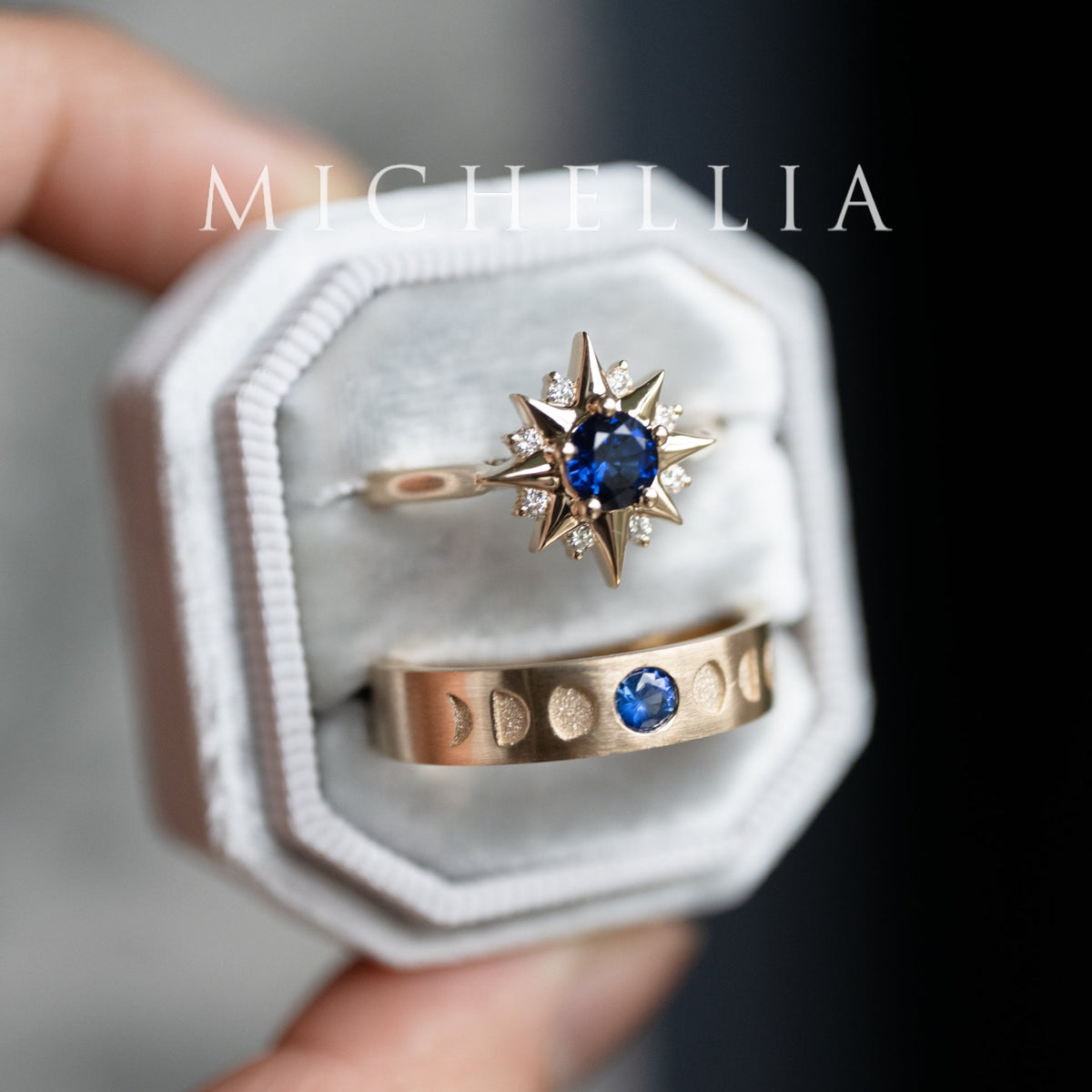[Astra] Starlight Ring in Lab Blue Sapphire