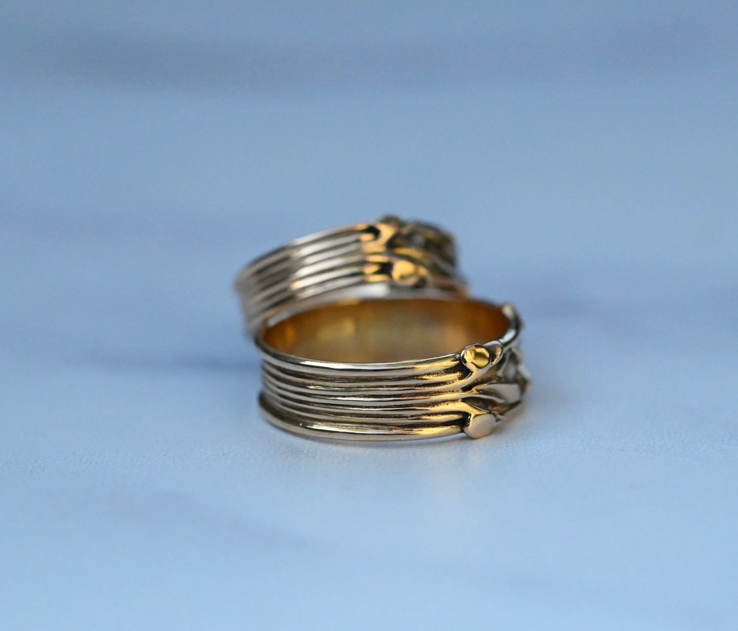 Small Flora Banner 14k Gold Ring Band - Made To Order