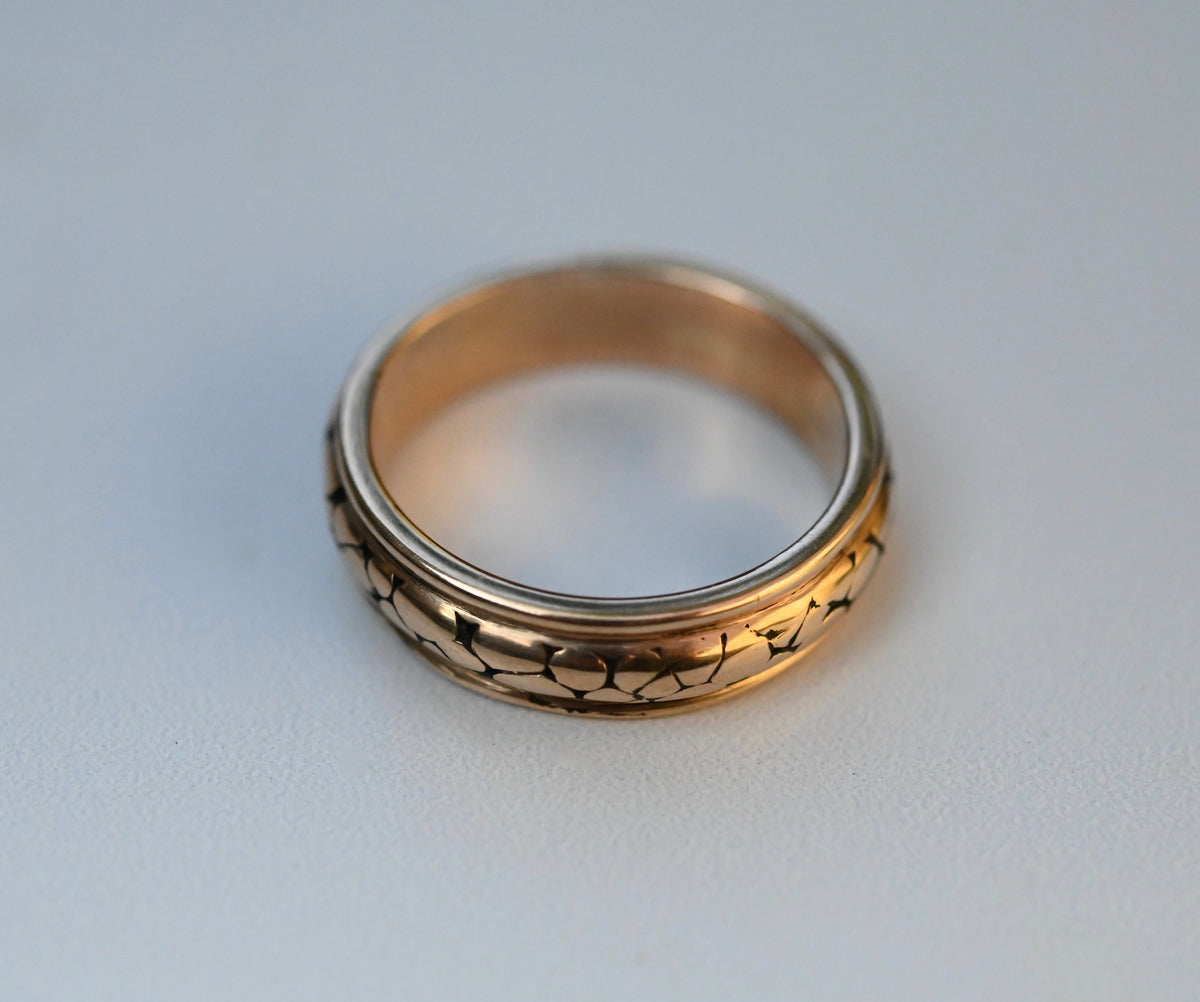 Large Stone 14k Gold Ring Band- Made to Order