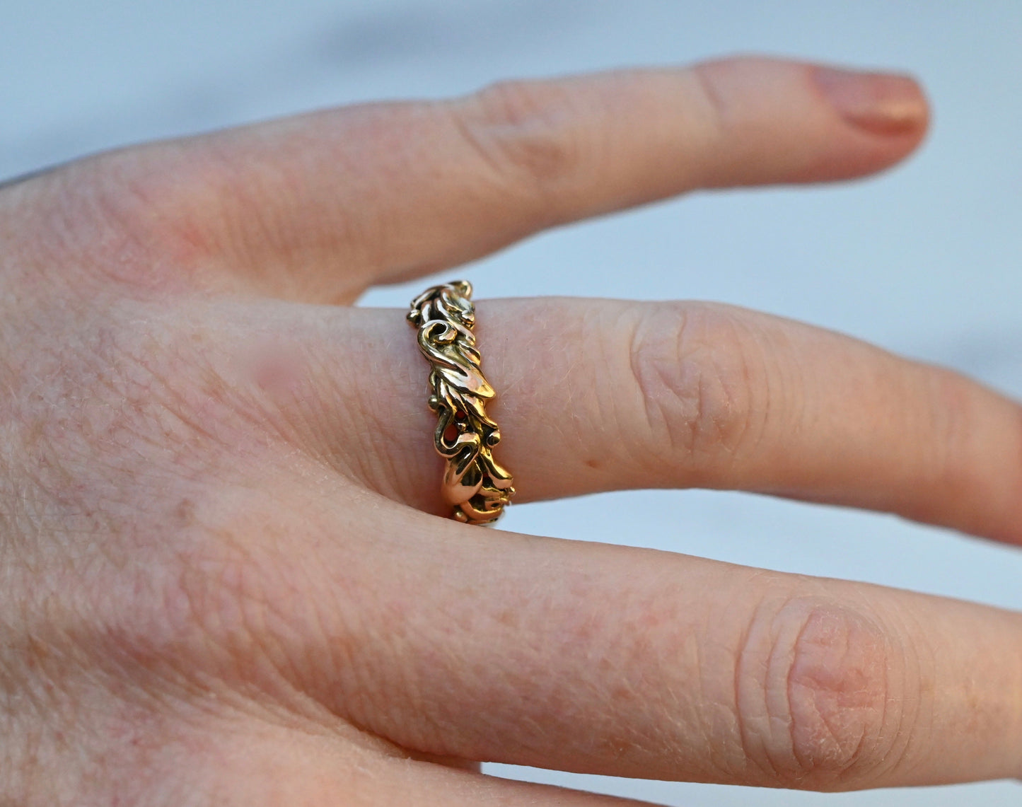 Tendril 14k Gold Ring Band - Made to Order