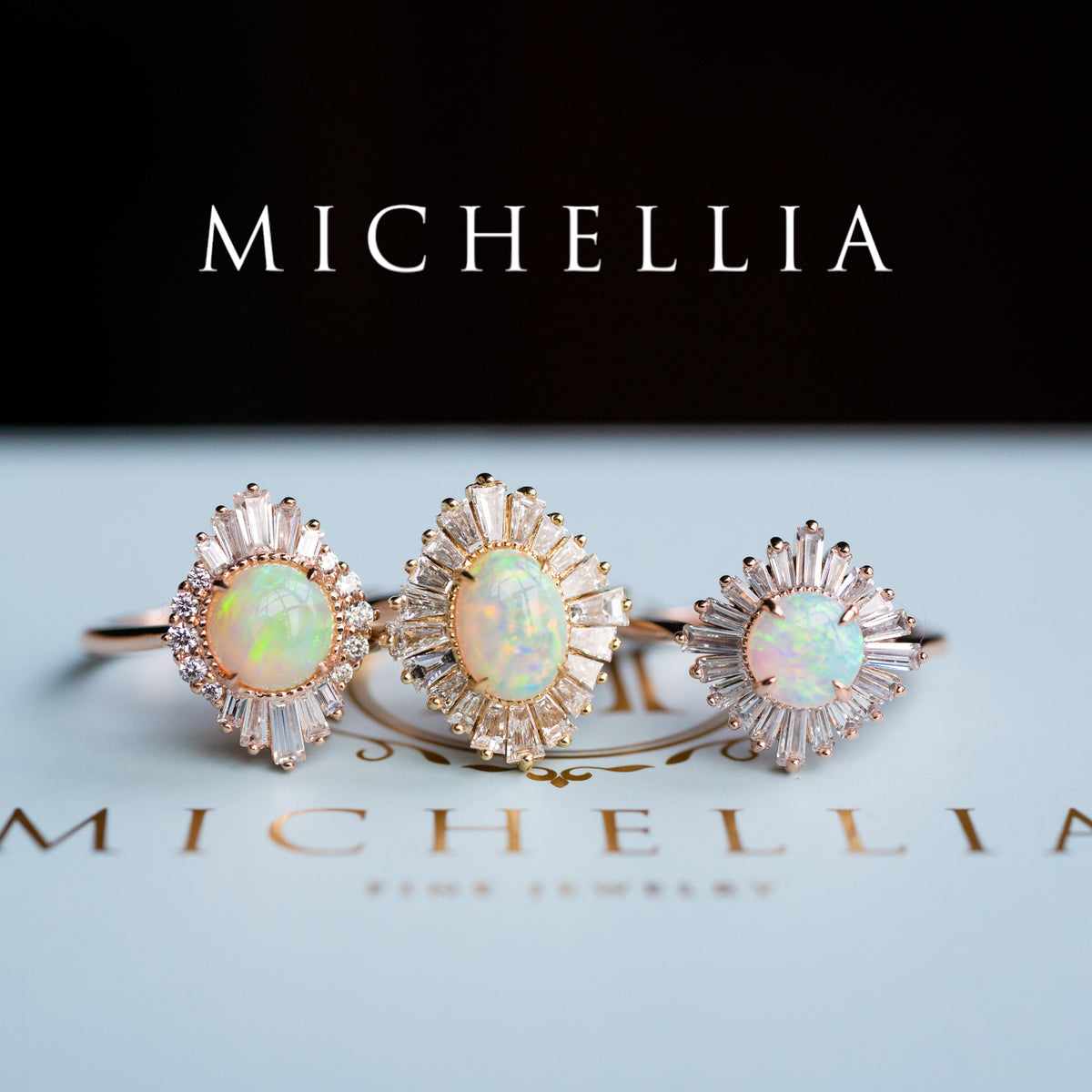 [Artemis] Vintage Deco Goddess Ring in Australian Opal