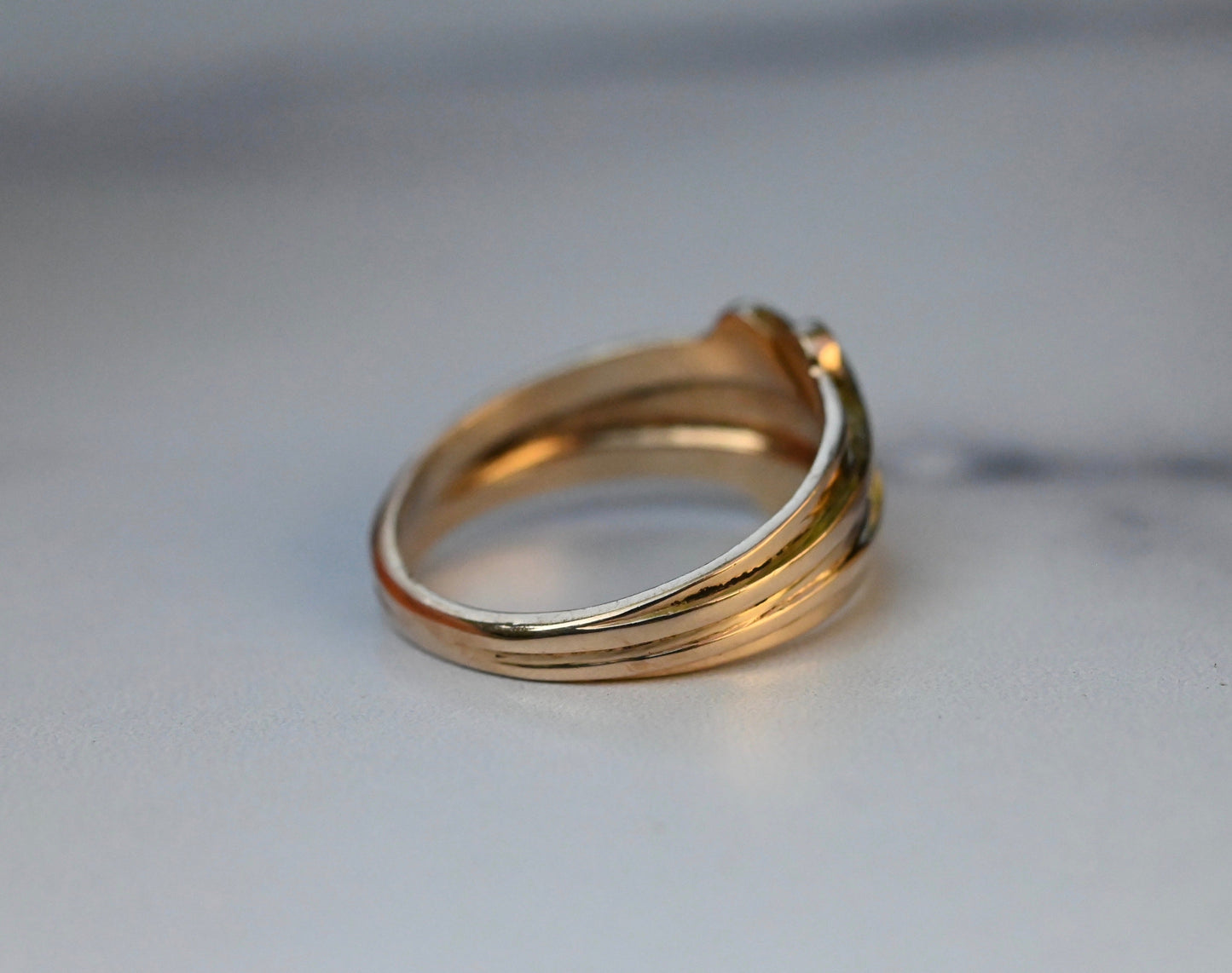 Symmetrical Scroll 14k Gold Ring Band- Made to Order
