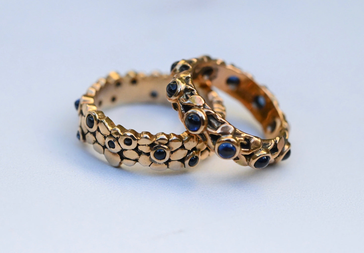 Sapphire 14k Gold Eternity Ring - Made To Order