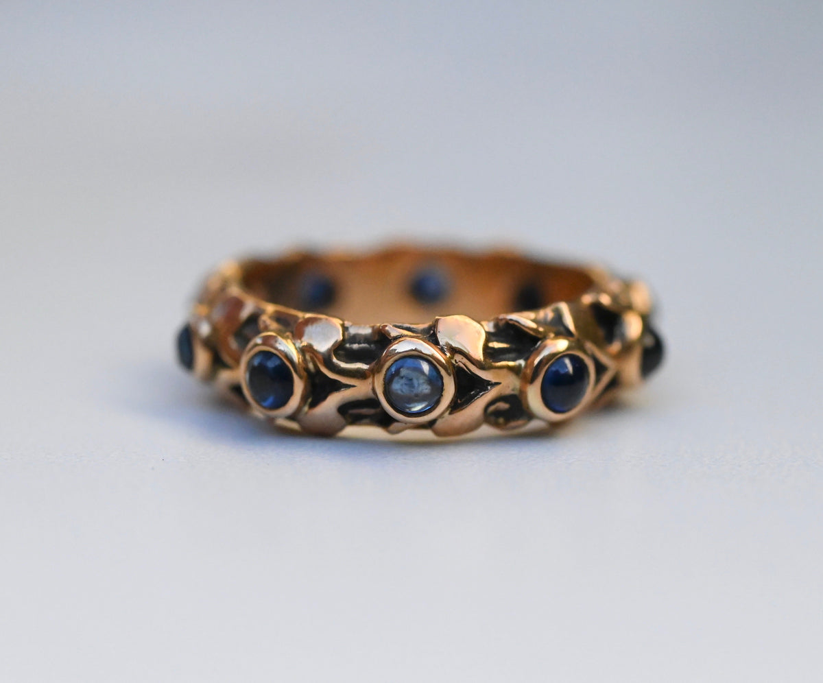 Sapphire 14k Gold Eternity Ring - Made To Order