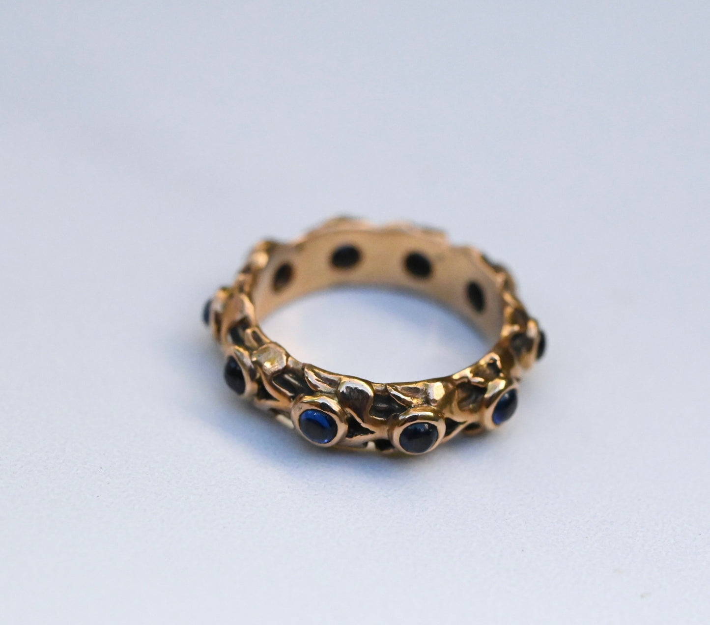 Sapphire 14k Gold Eternity Ring - Made To Order