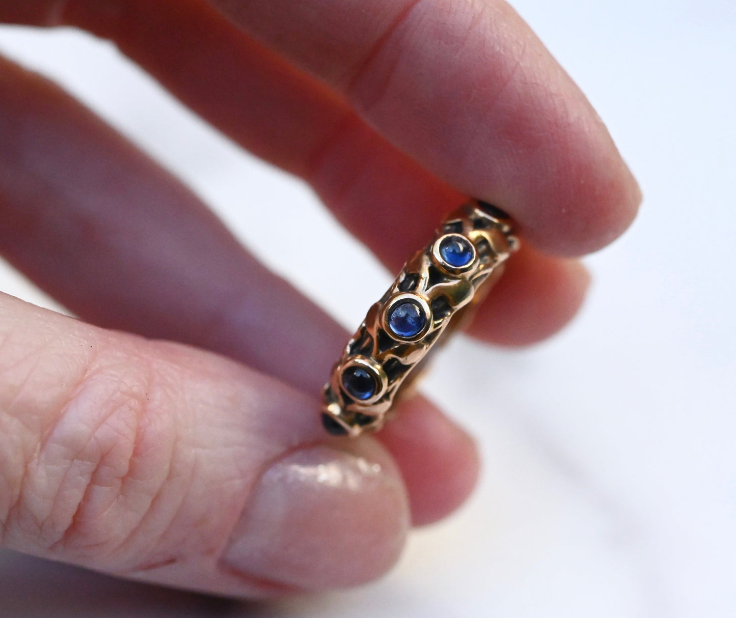 Sapphire 14k Gold Eternity Ring - Made To Order