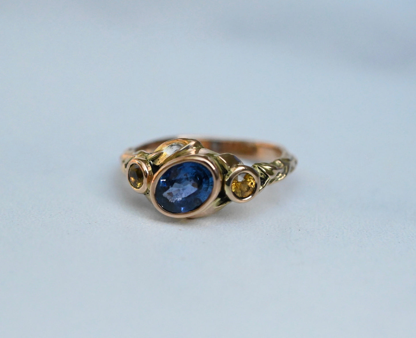 Cascading Leaf 14k Gold Ring Setting - Made To Order
