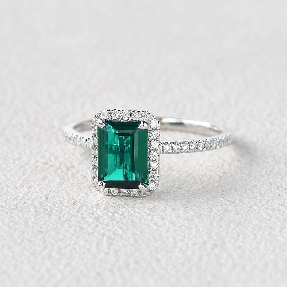 Vera's Grace | Vintage Emerald & Moissanite Ring