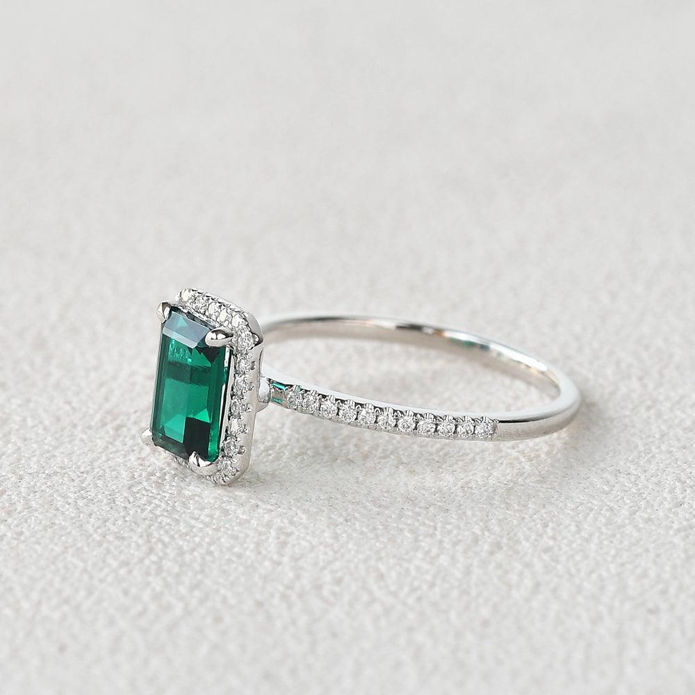 Vera's Grace | Vintage Emerald & Moissanite Ring