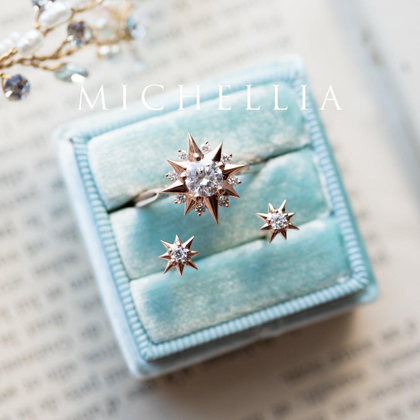 [Divina] Diamond Wandering Star Solid Gold Earrings