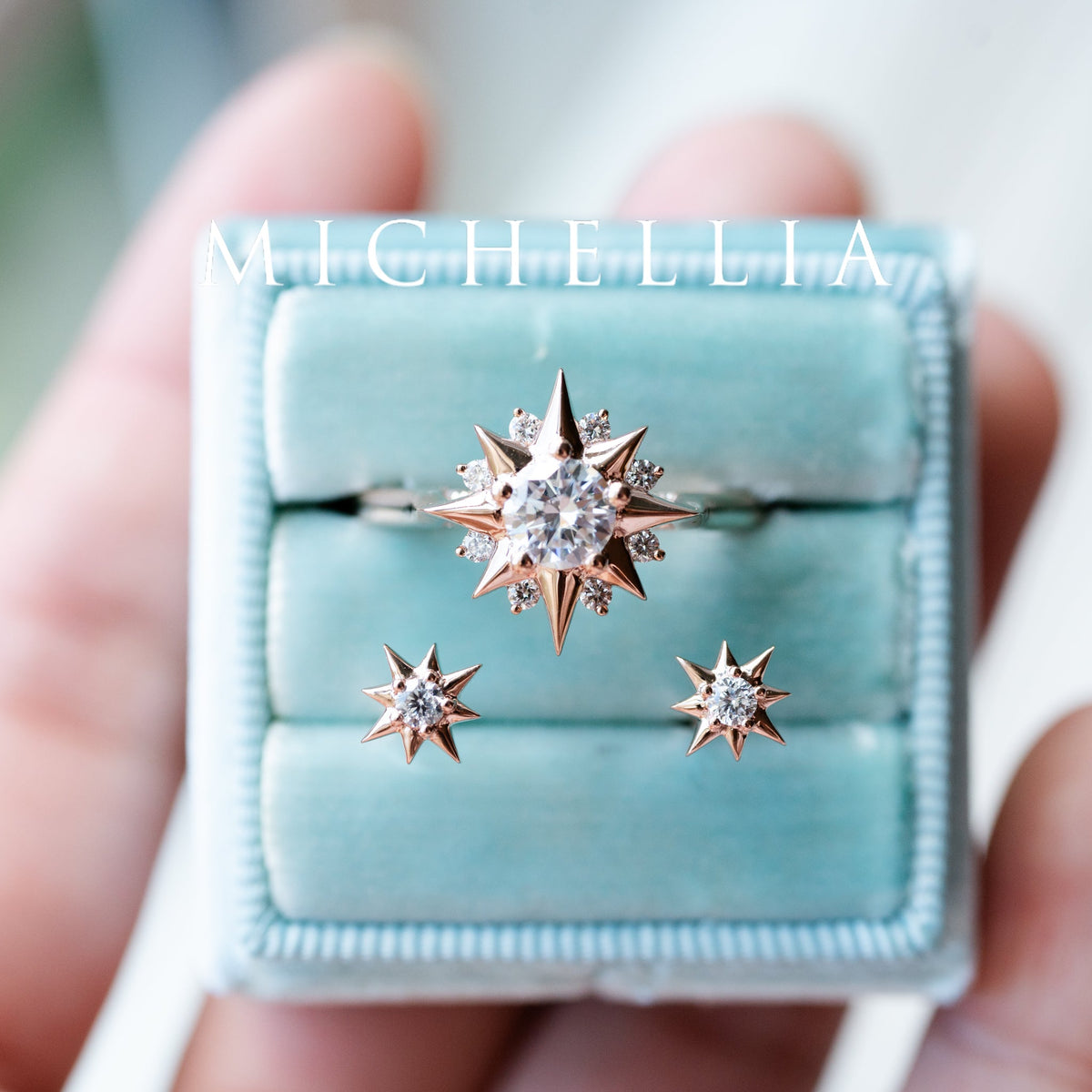 [Divina] Diamond Wandering Star Solid Gold Earrings