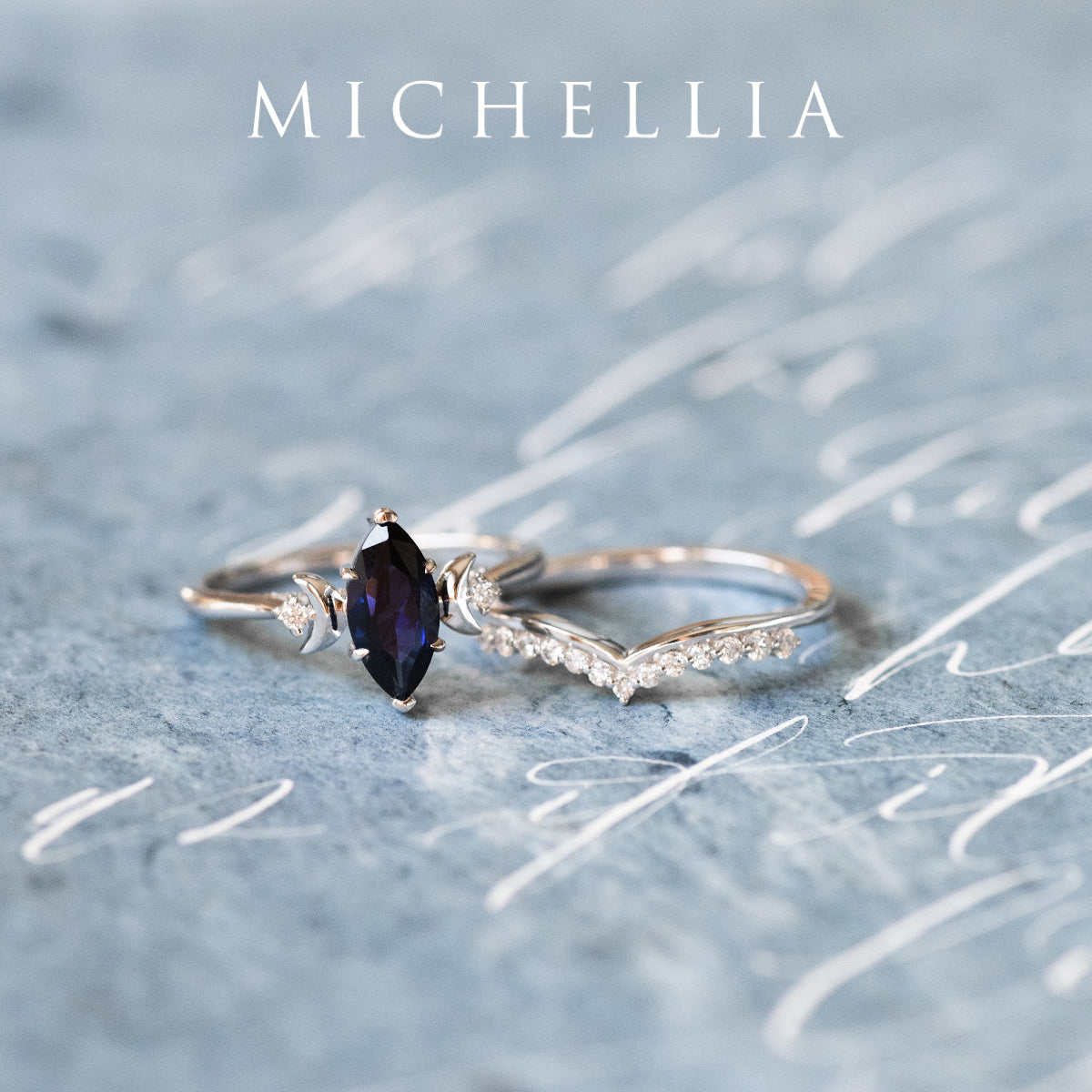 [Cressida] Moon Goddess Marquise Cut Ring in Lab Alexandrite