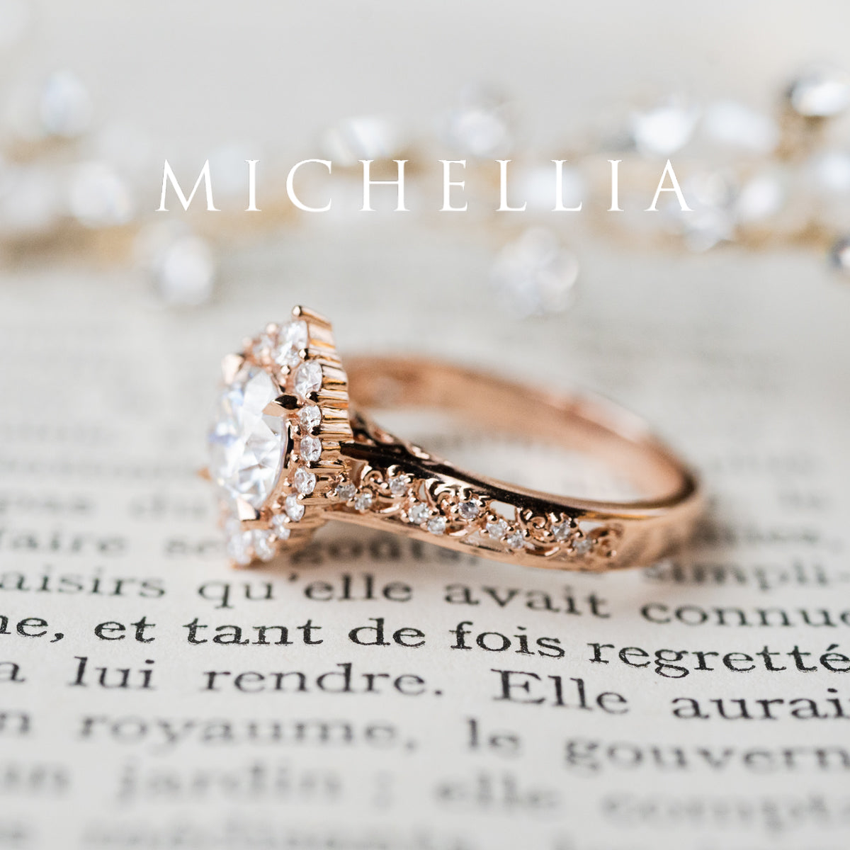 [Ophelia] Rococo Opulence Engagement Ring in Morganite