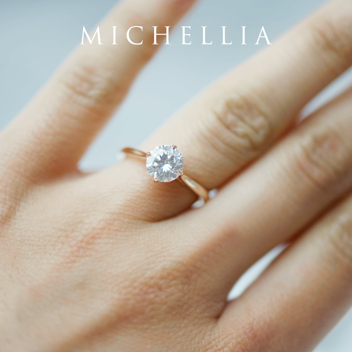 [Marguerite] Victorian Lace Solitaire Engagement Ring in Diamond / Moissanite