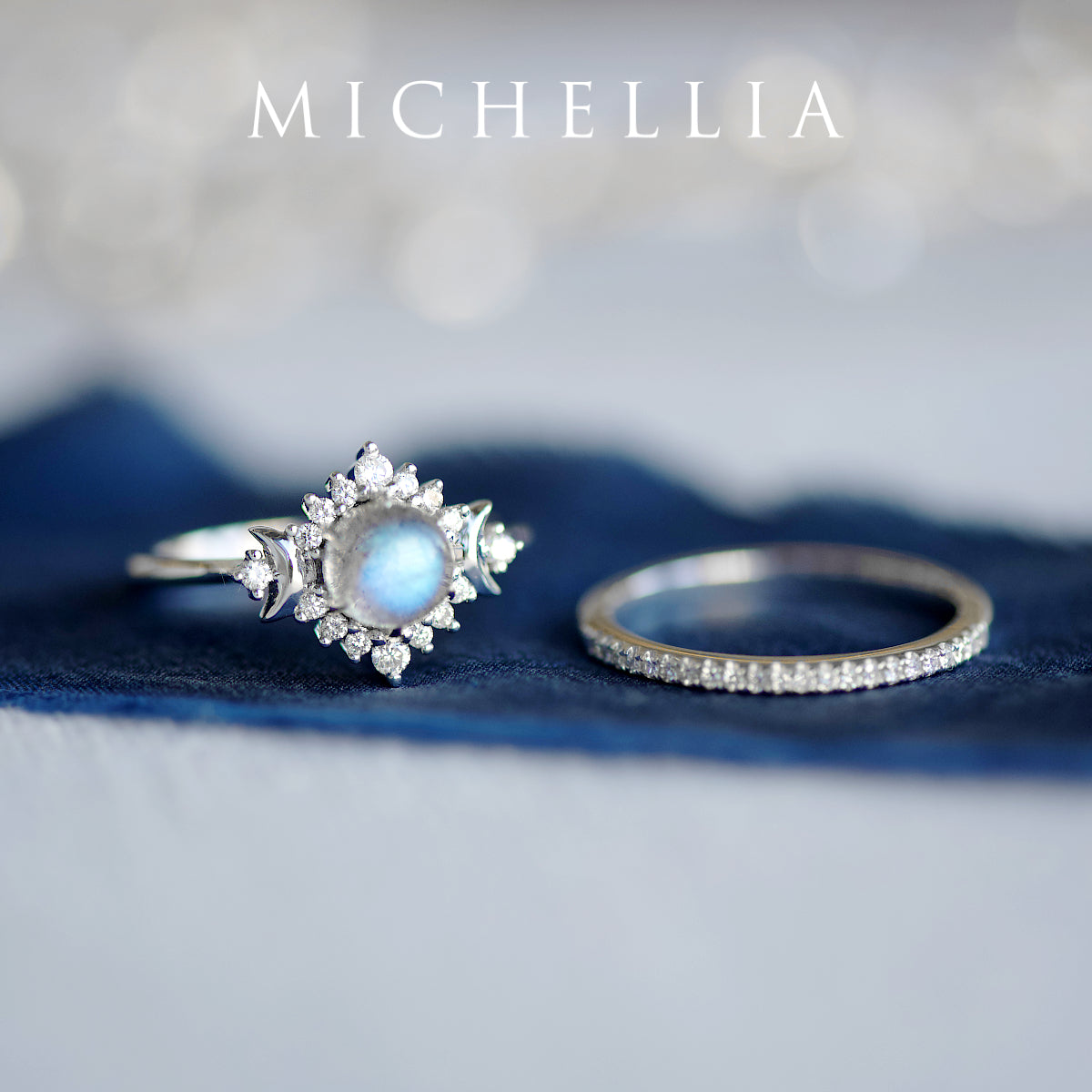 [Selene] Moon Goddess Ring in Labradorite