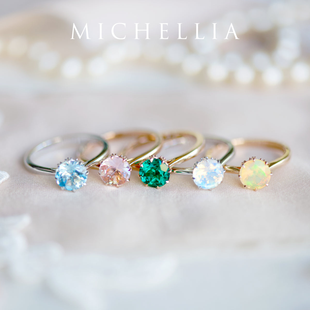 [Victoria] Classic Crown Solitaire Ring in Moonstone