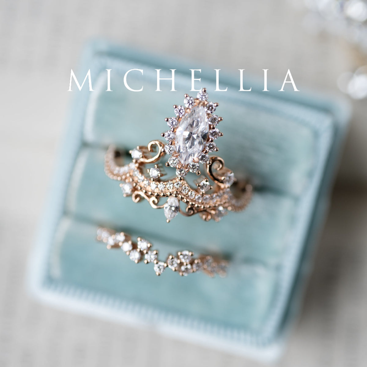 [Versailles] Le Chateau Marquise Engagement Ring in Diamond / Moissanite