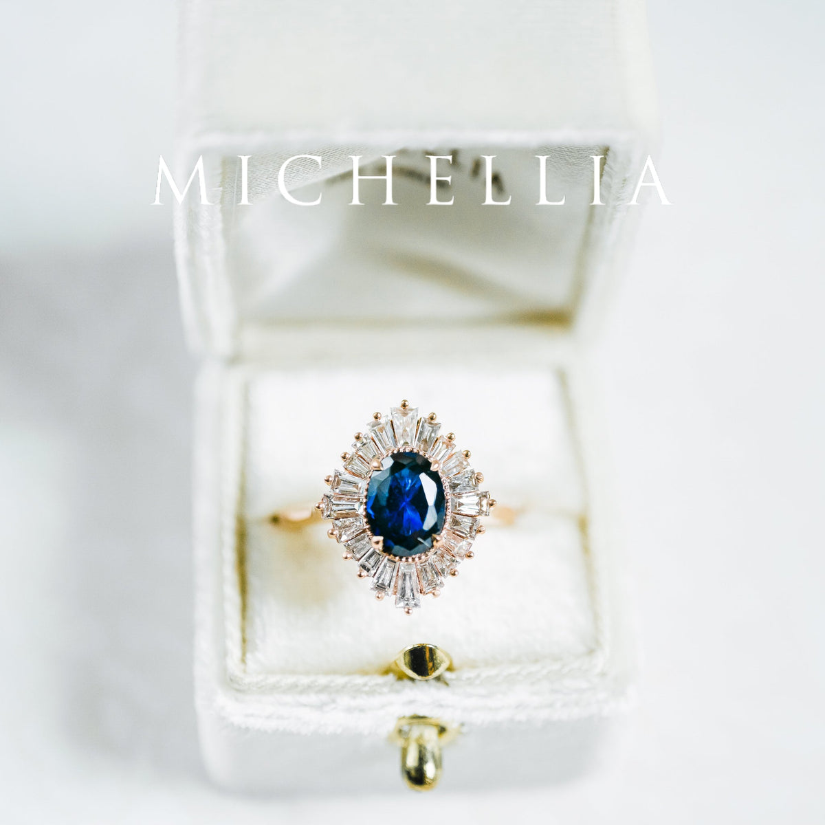 [Athena] Vintage Deco Oval Cut Goddess Ring in Aquamarine