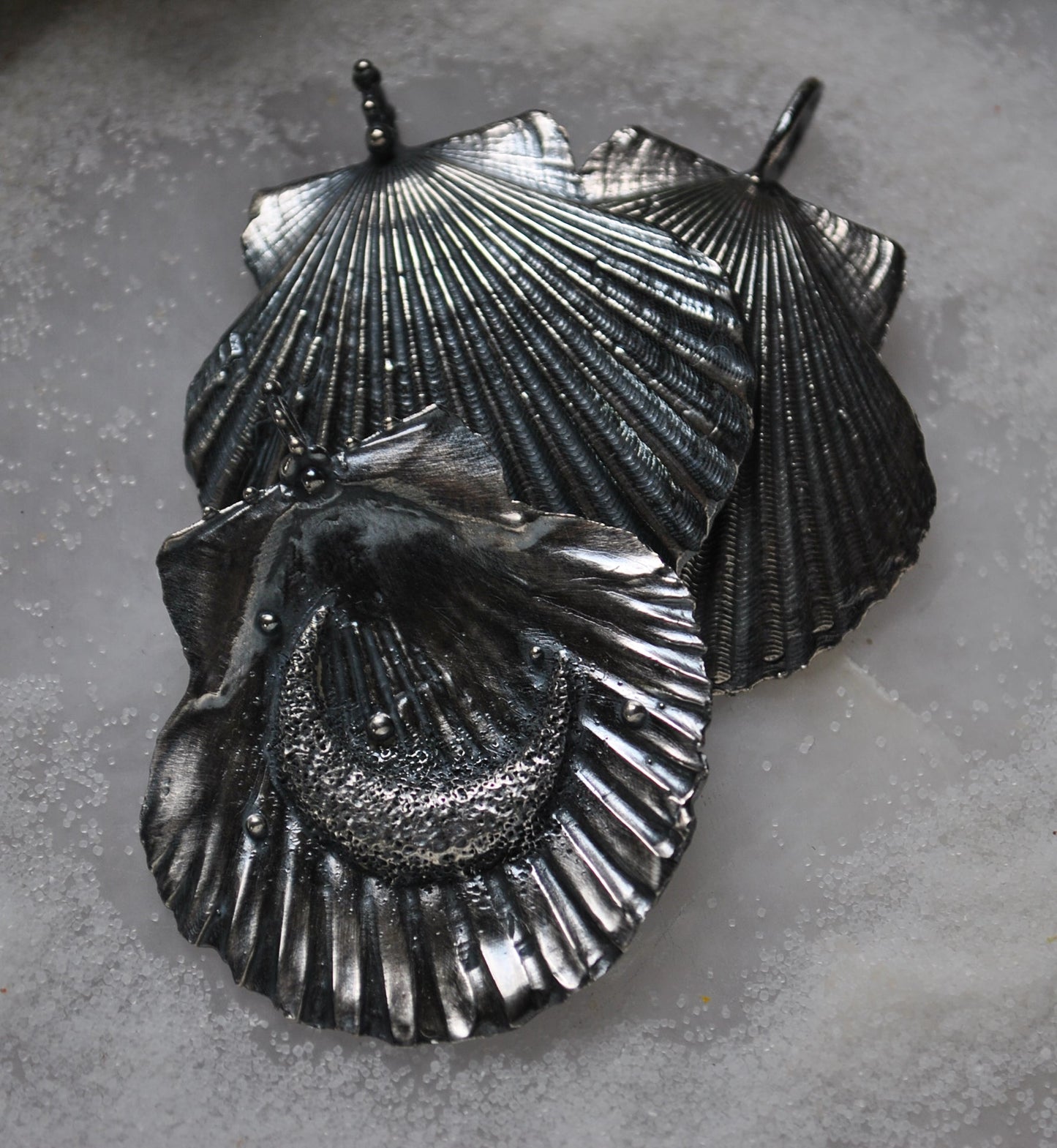 PRE-ORDER - CHOOSE with or without moon - Scallop Shell Pendants