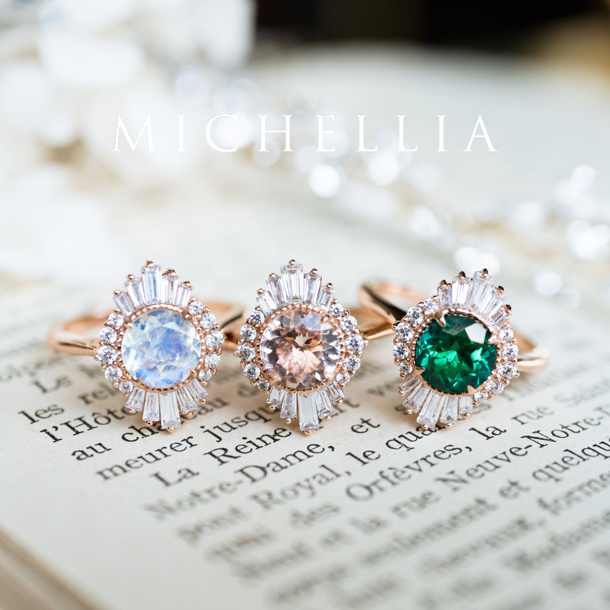 [Georgiana] Vintage Deco Duchess Ring in Morganite