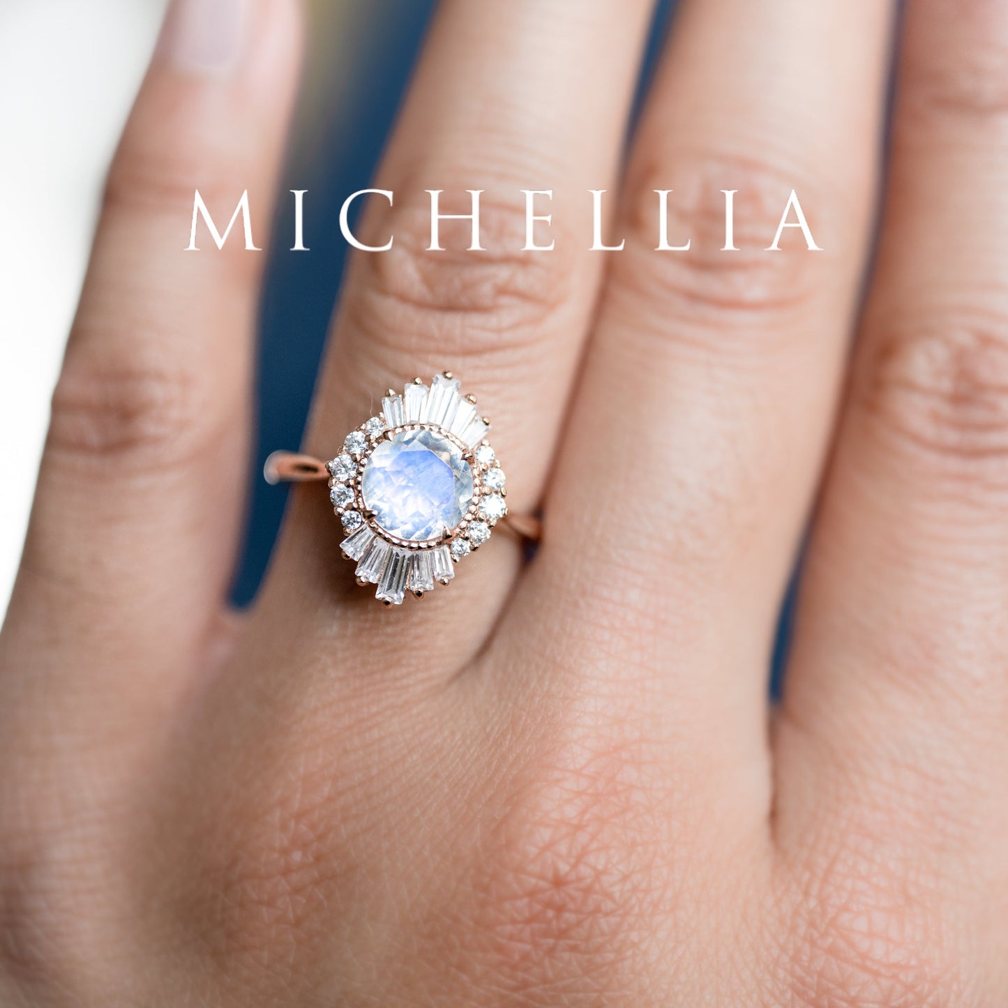 [Georgiana] Vintage Deco Duchess Ring in Moonstone