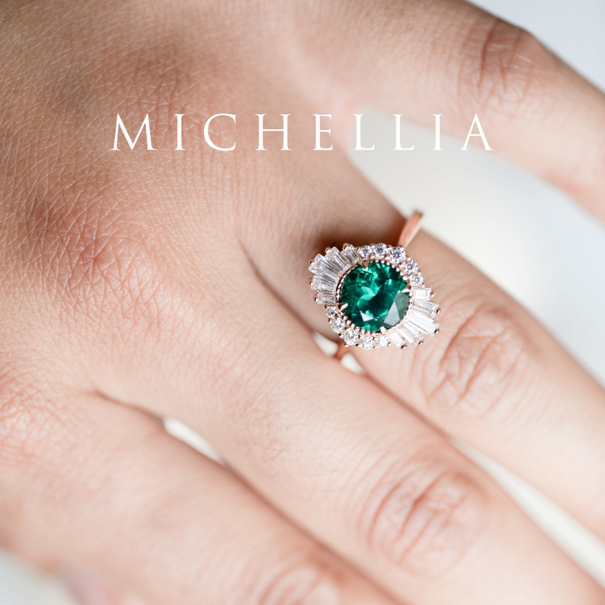 [Georgiana] Vintage Deco Duchess Ring in Lab Alexandrite