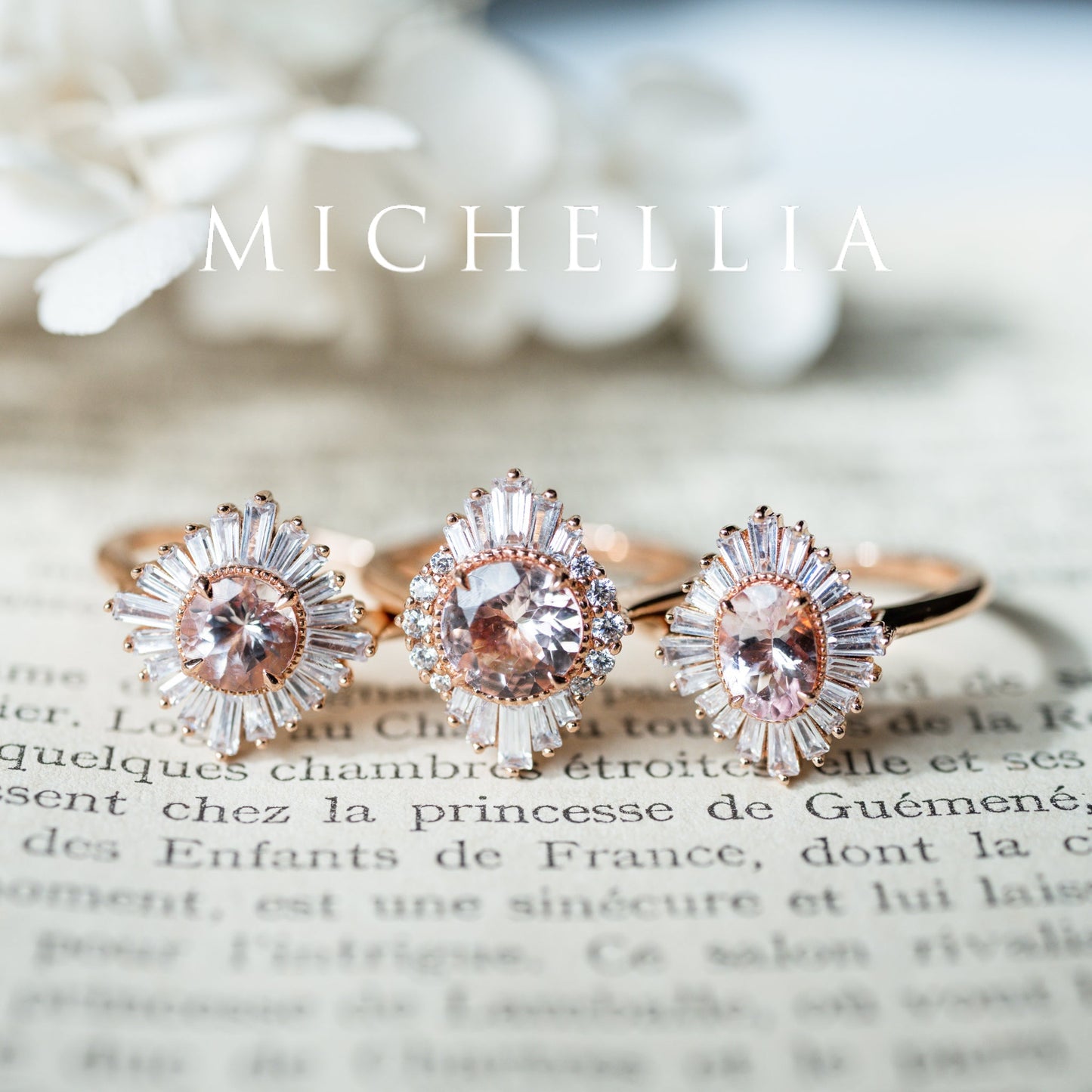 [Georgiana] Vintage Deco Duchess Ring in Morganite