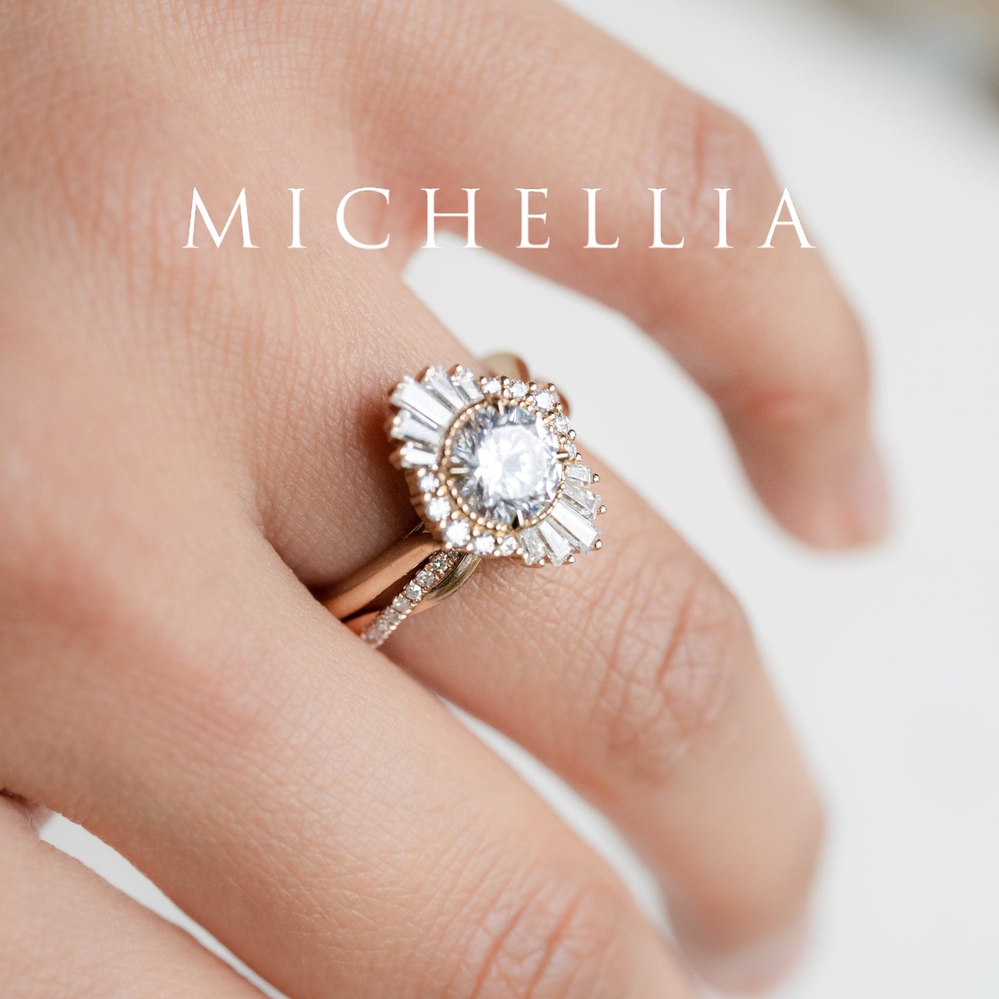 [Georgiana] Vintage Deco Duchess Ballerina Engagement Ring in Diamond