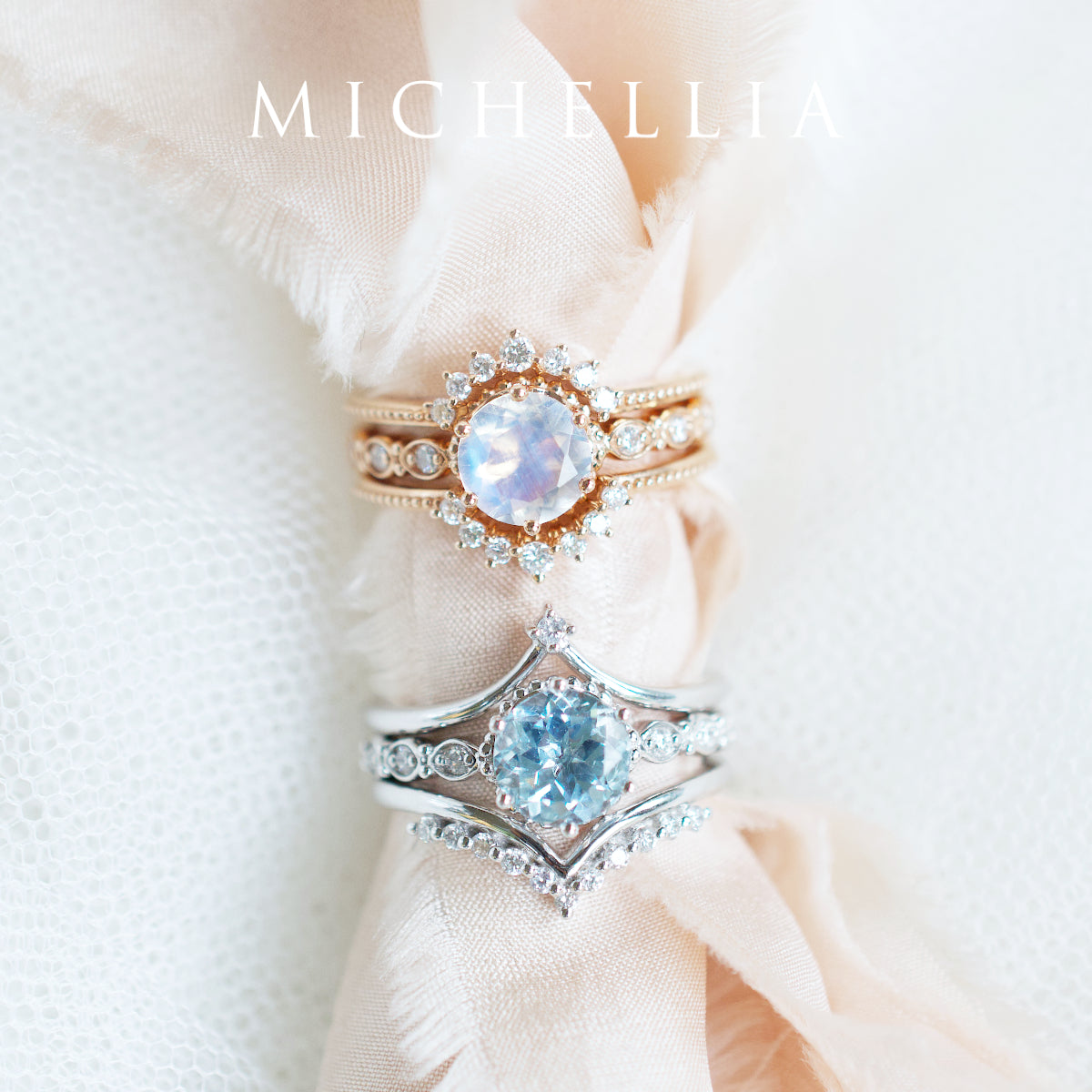 [Evelyn] Vintage Classic Crown Engagement Ring in Morganite