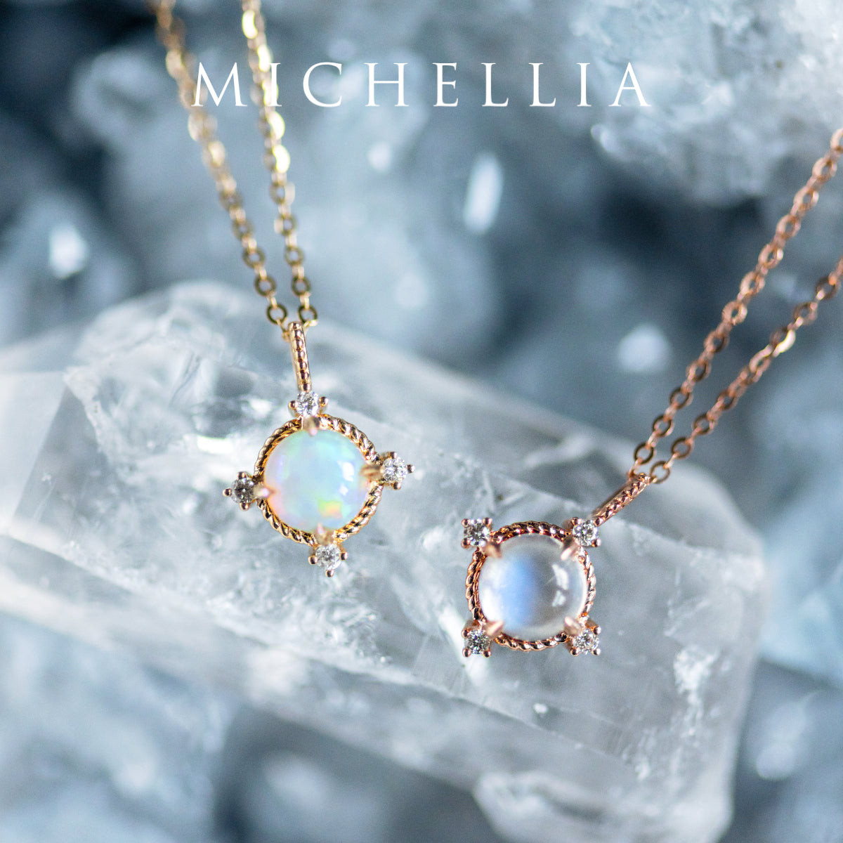 [Stella] Aura of Galaxy Necklace in Moonstone