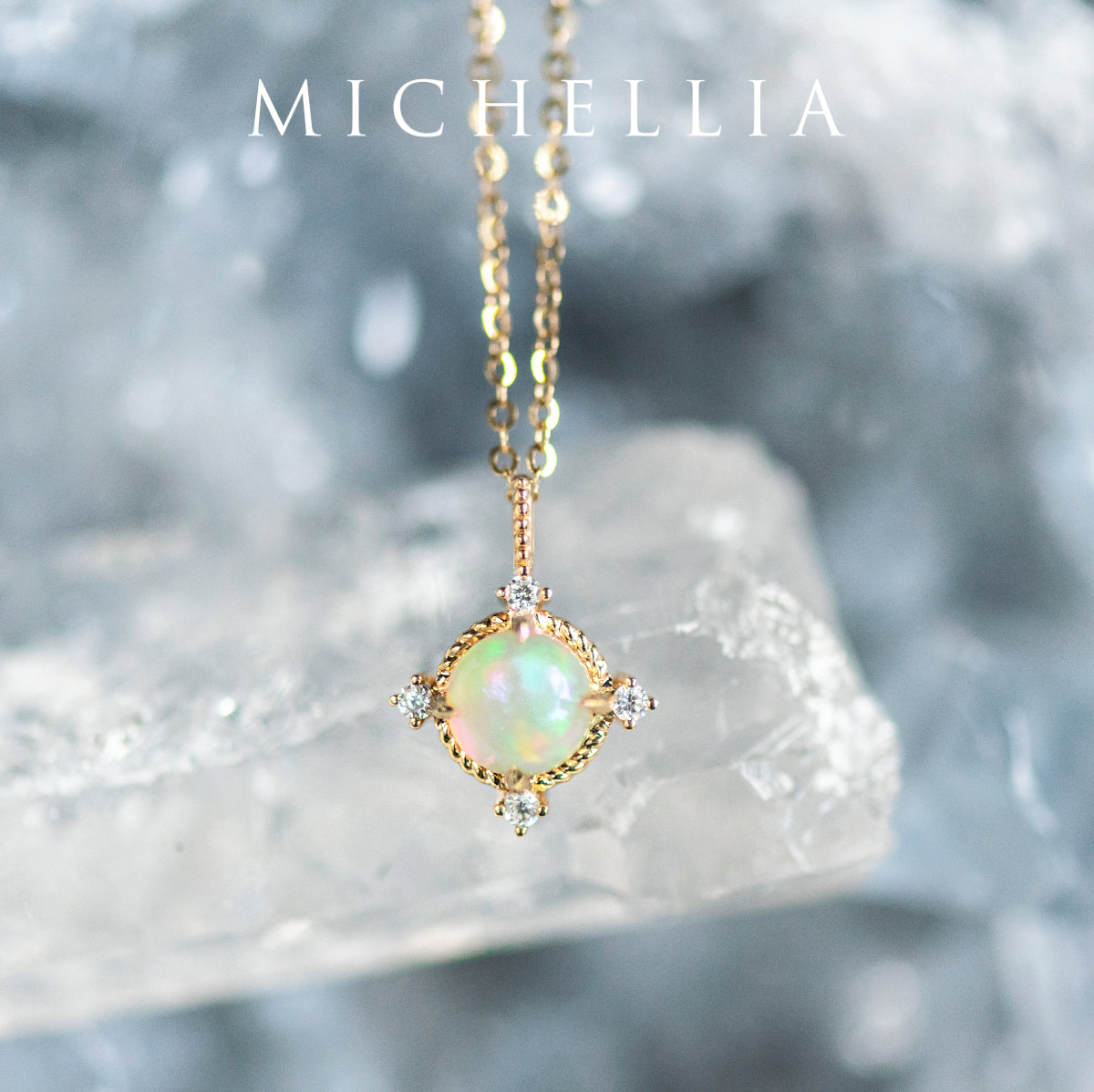 [Stella] Aura of Galaxy Necklace in Australian Opal