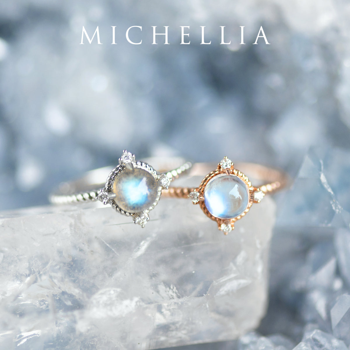 [Stella] Aura of Galaxy Engagement Ring in Diamond / Moissanite