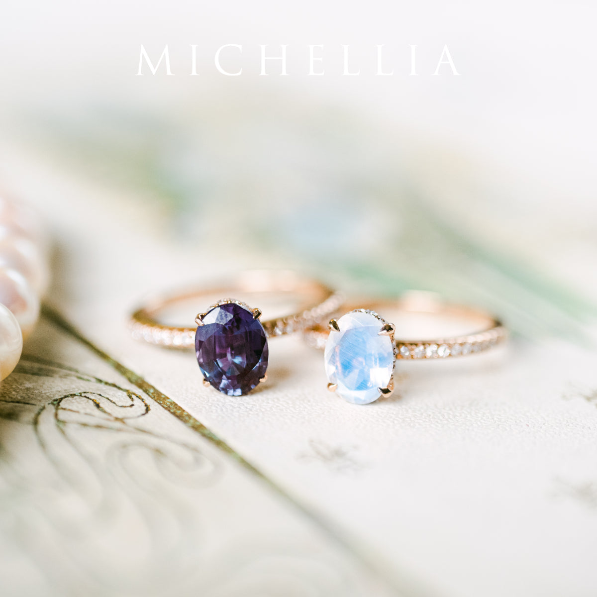 [Elaine] Modern Classic Oval Solitaire Ring in Moonstone