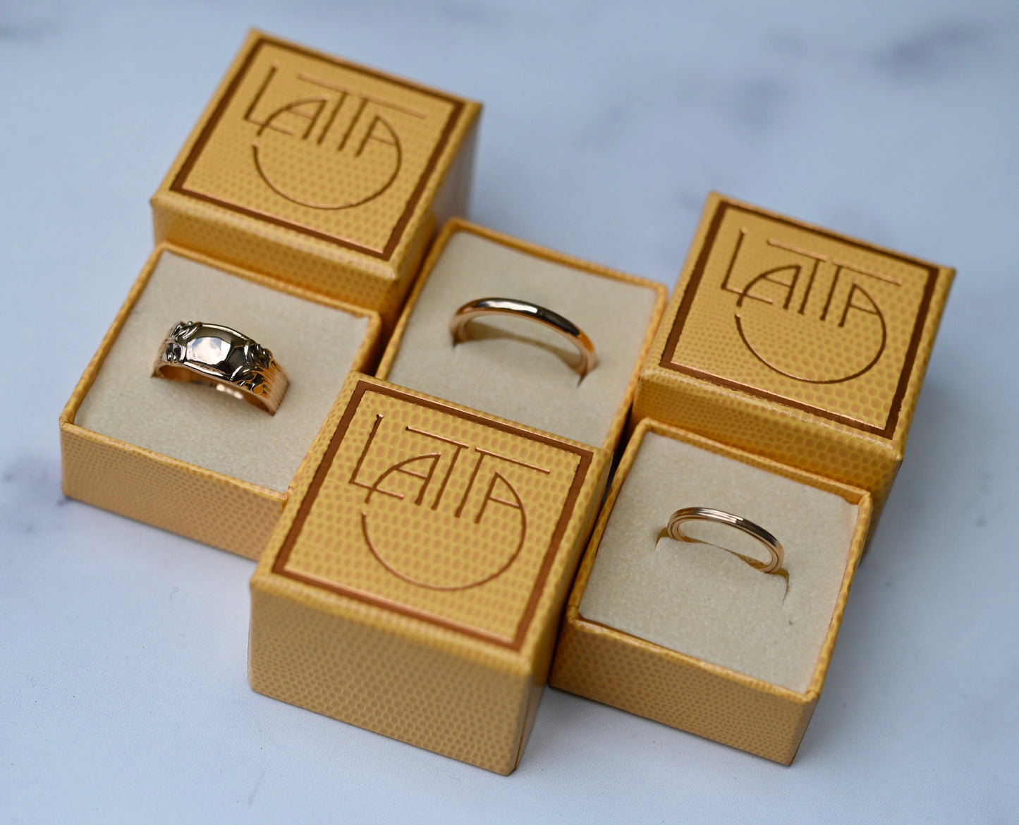 Large Banner 14k Gold Ring Band - Made To Order