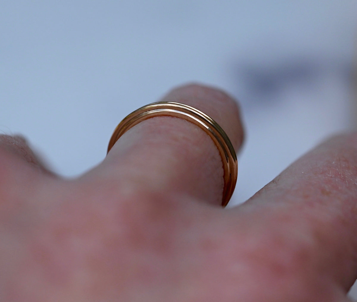 Ridge 14k Gold Ring Band - Made To Order