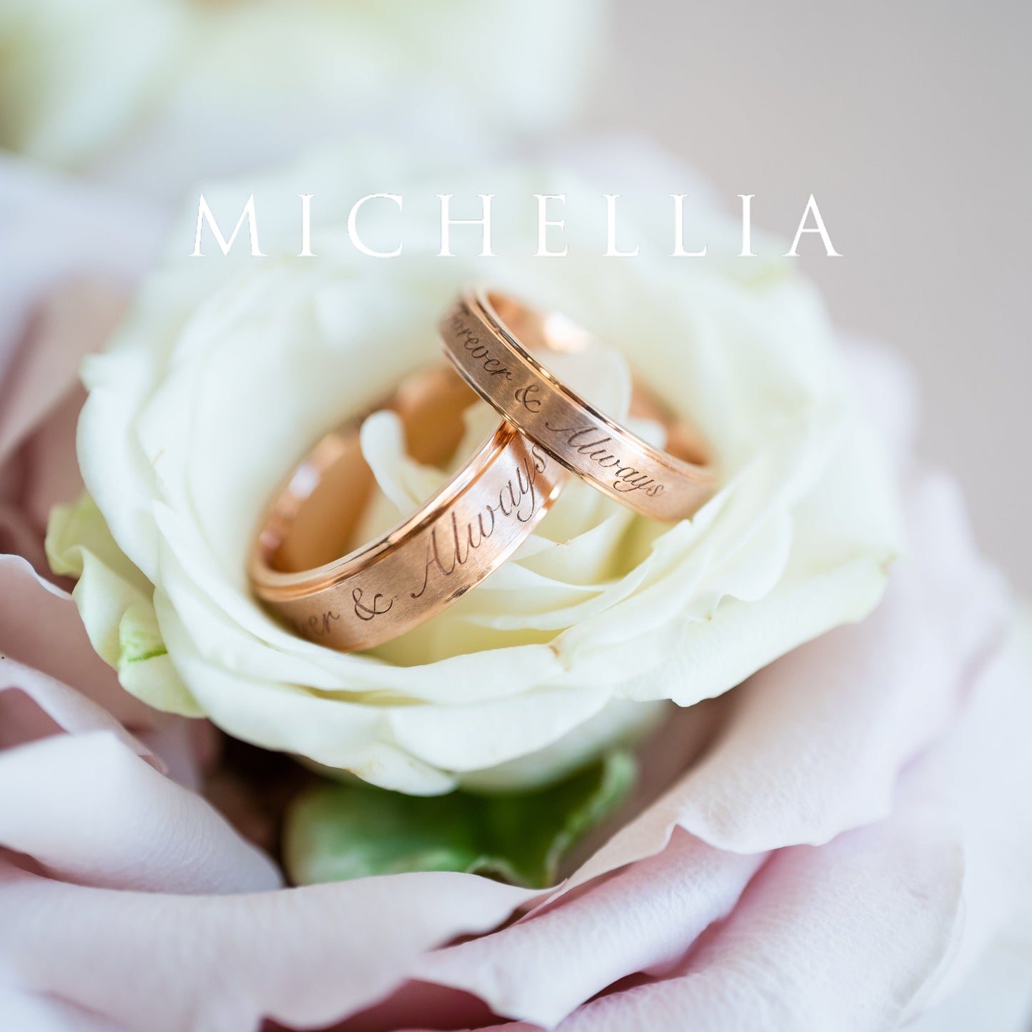 [Miles] Forever & Always Engraved Matching Wedding Band