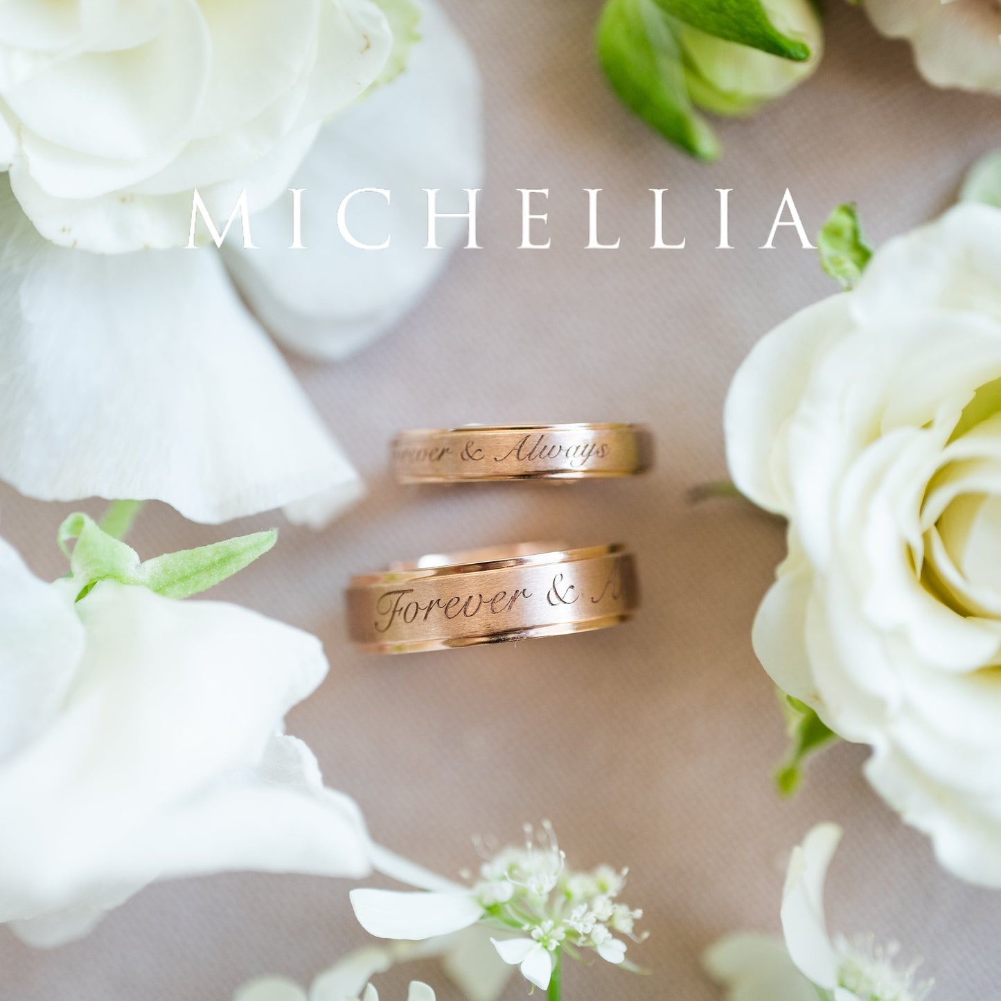 [Miles] Forever & Always Engraved Matching Wedding Band