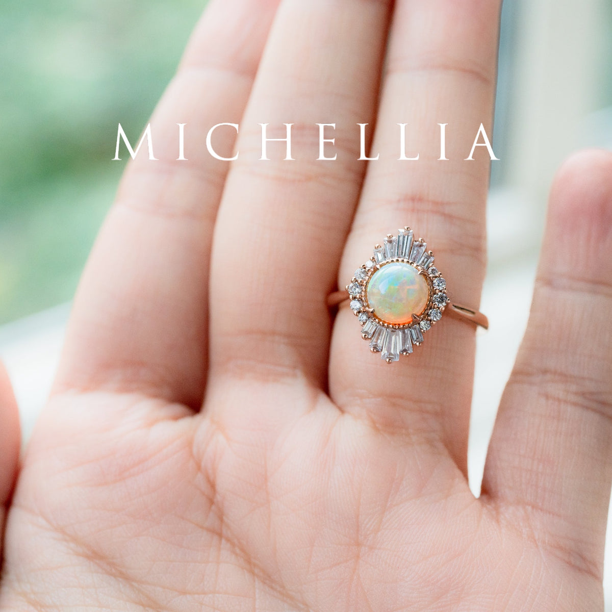 [Georgiana] Vintage Deco Duchess Ring in Australian Opal
