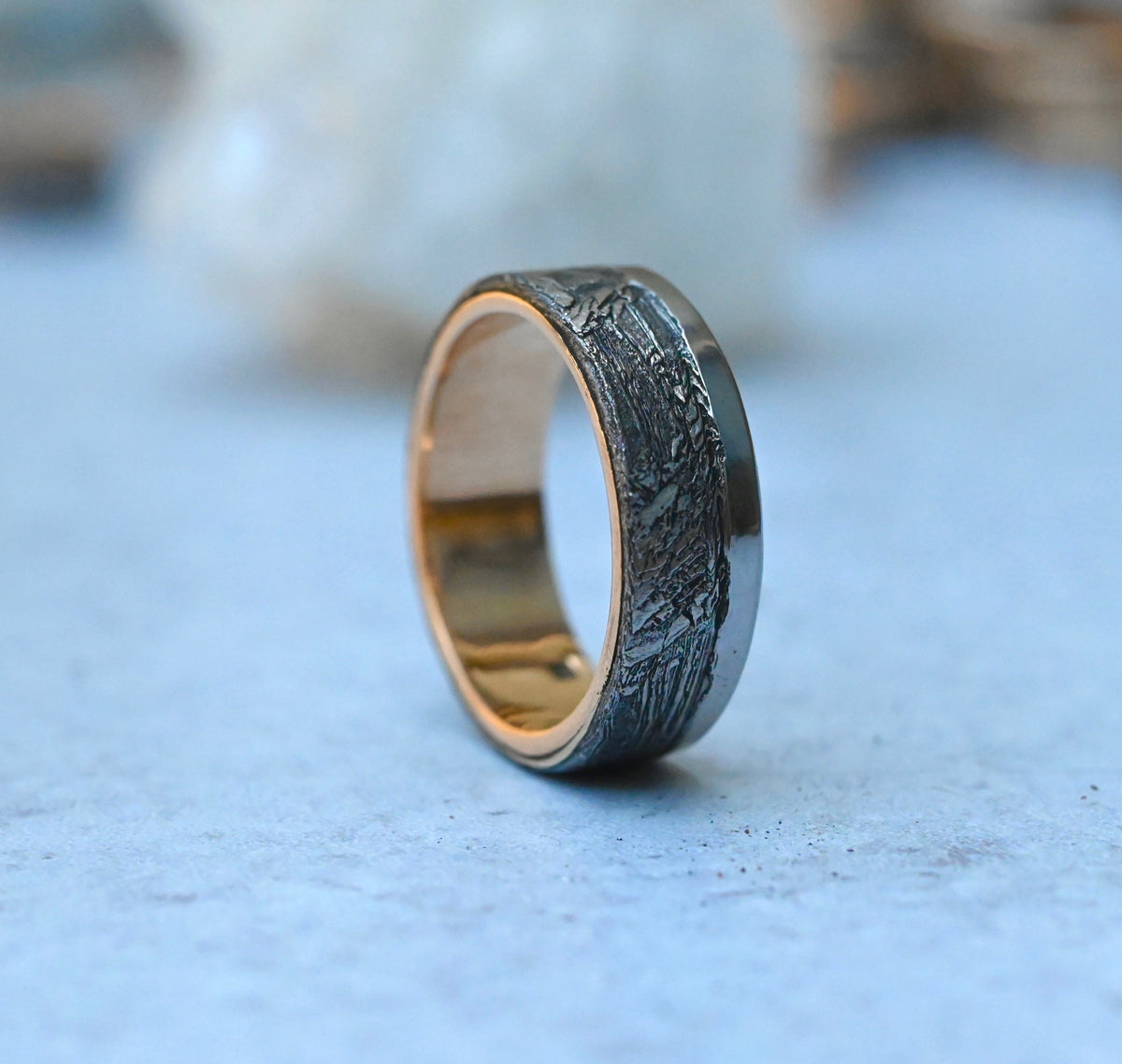 Meteorite & 14k Gold Ring - Made To Order