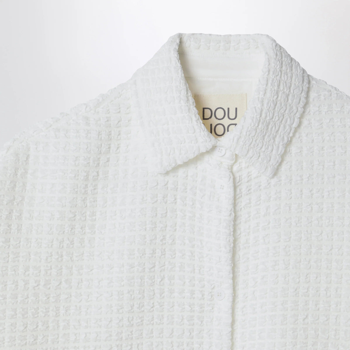 Douuod - Aneto white shirt in textured fabric