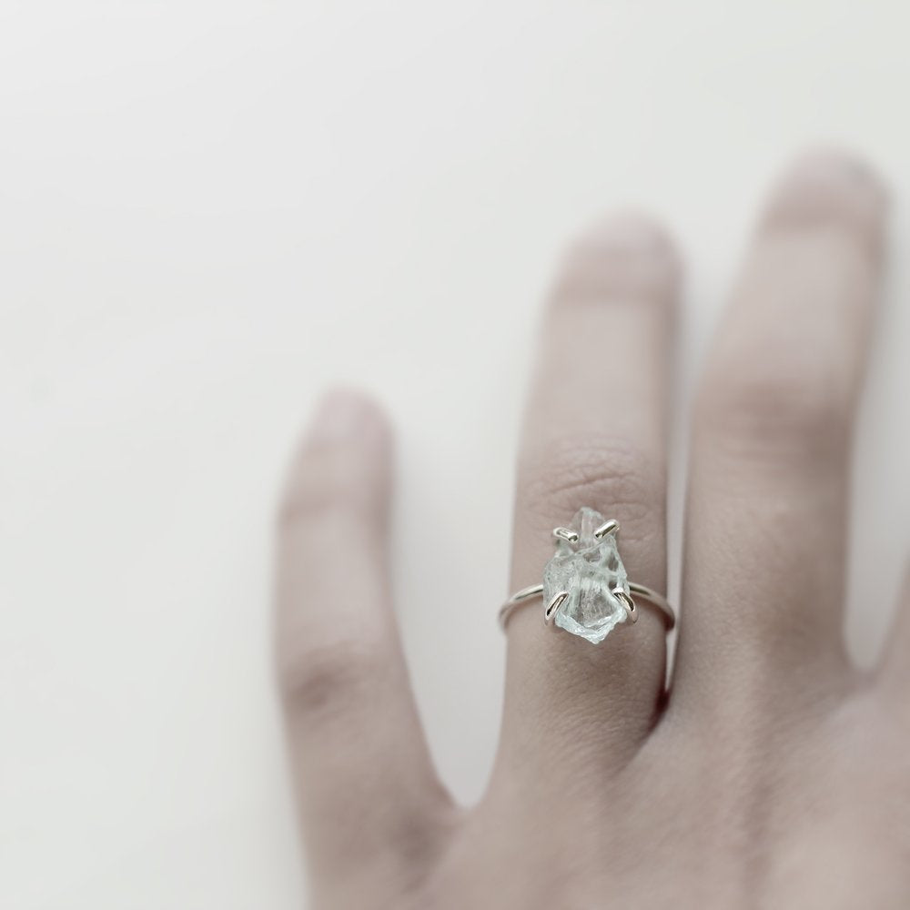 AQUAMARINE ROCK RING