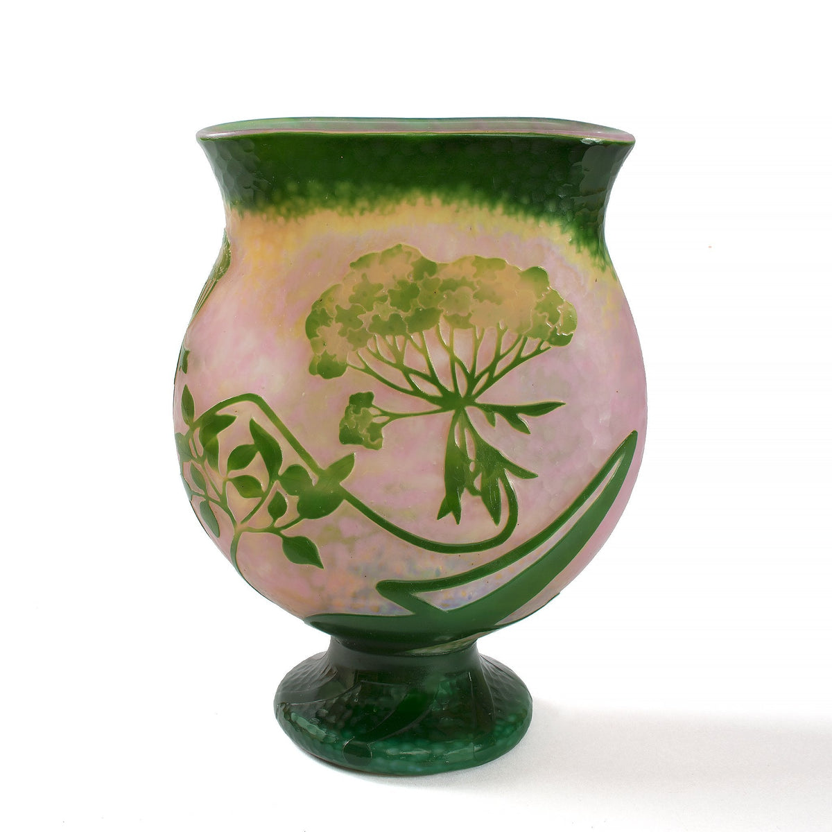 Daum Nancy "Ombelle" Cameo Glass Vase