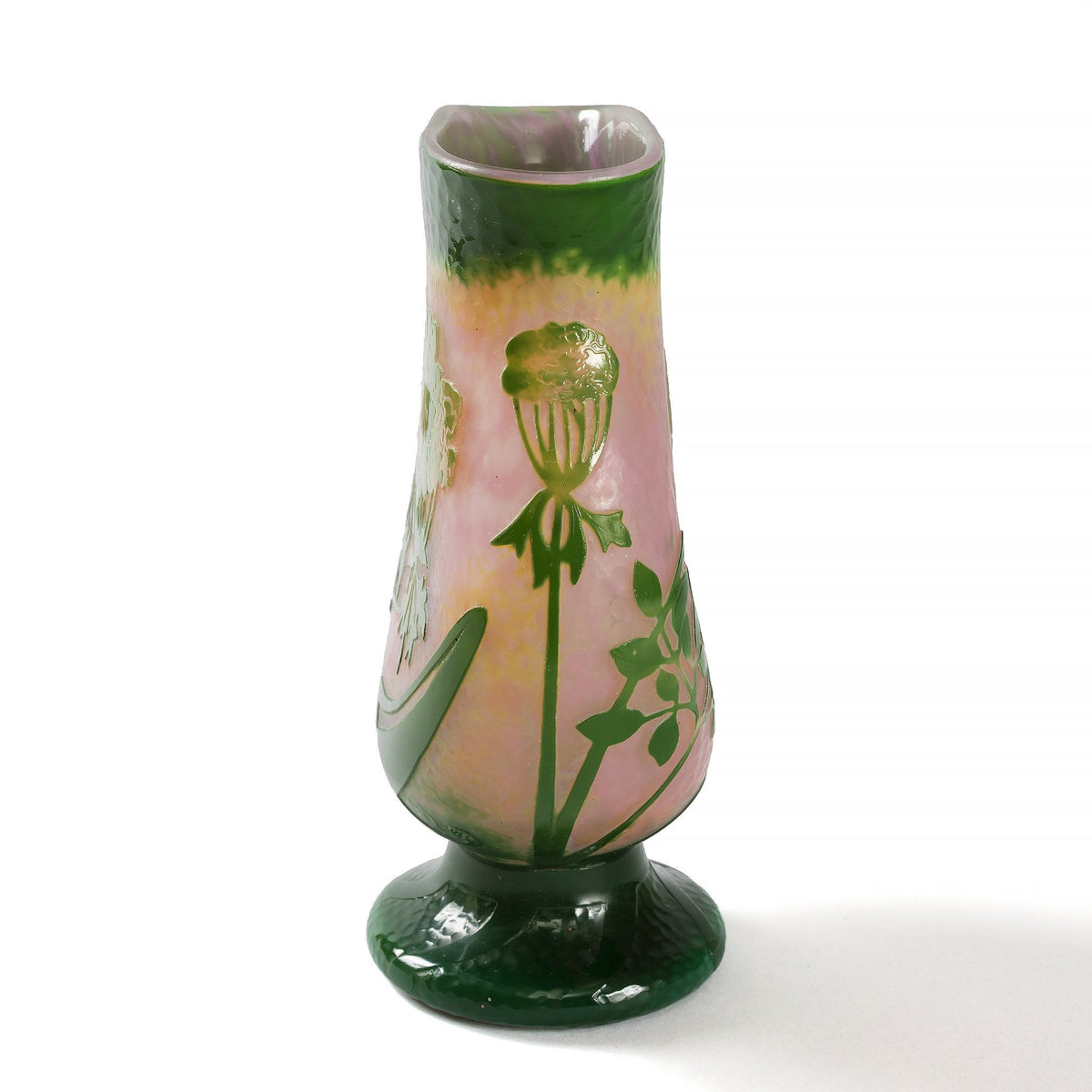Daum Nancy "Ombelle" Cameo Glass Vase