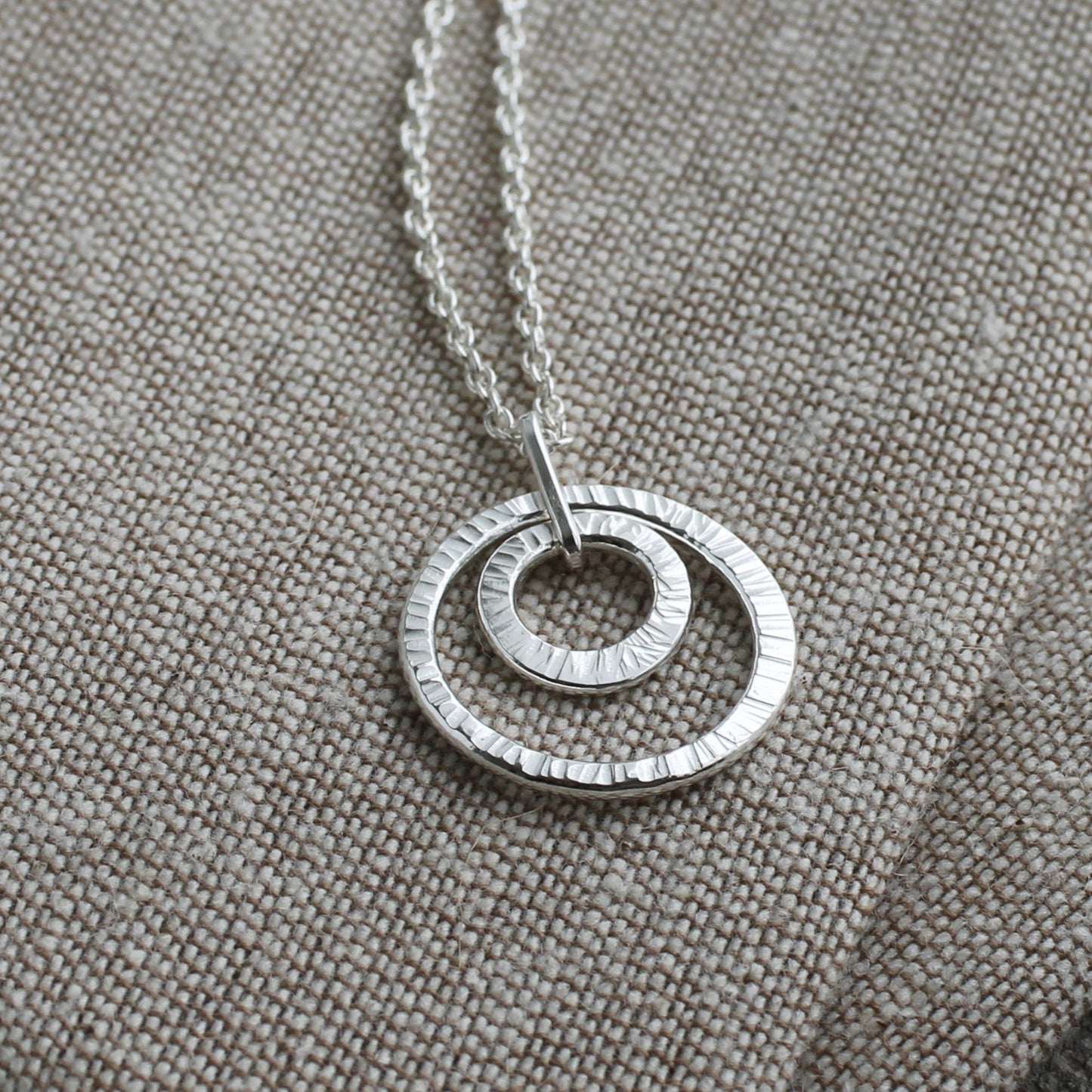 Silver Double Links Necklace