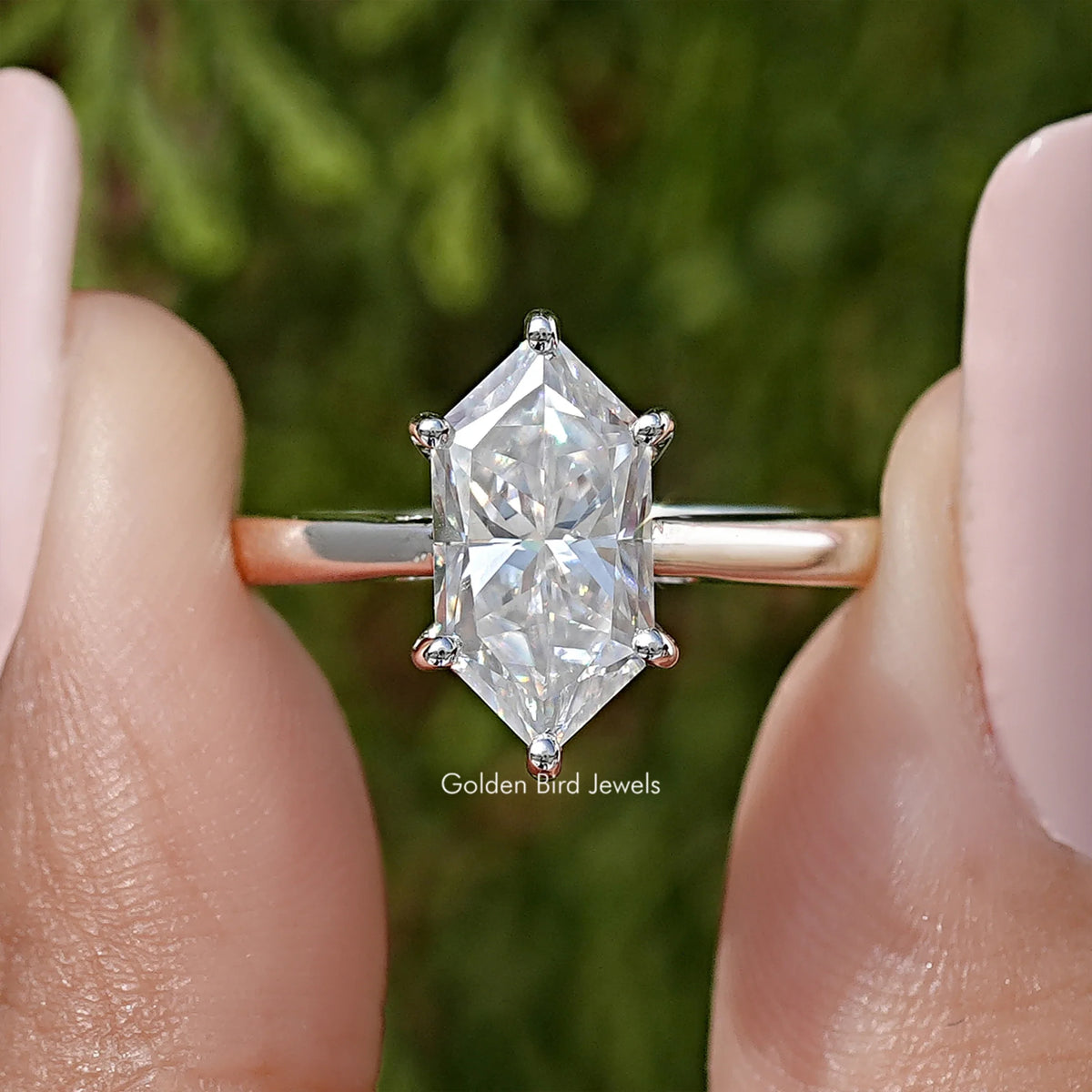 Dutch Marquise Moissanite Solitaire Engagement Ring