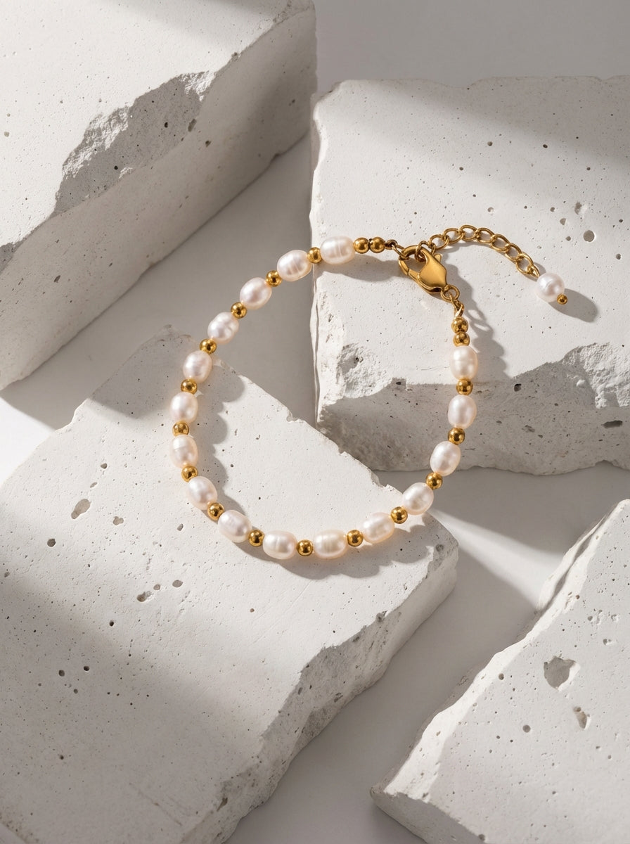 Bracelet Perles d'Eau Douce Amandine | Univers Parisienne Chic